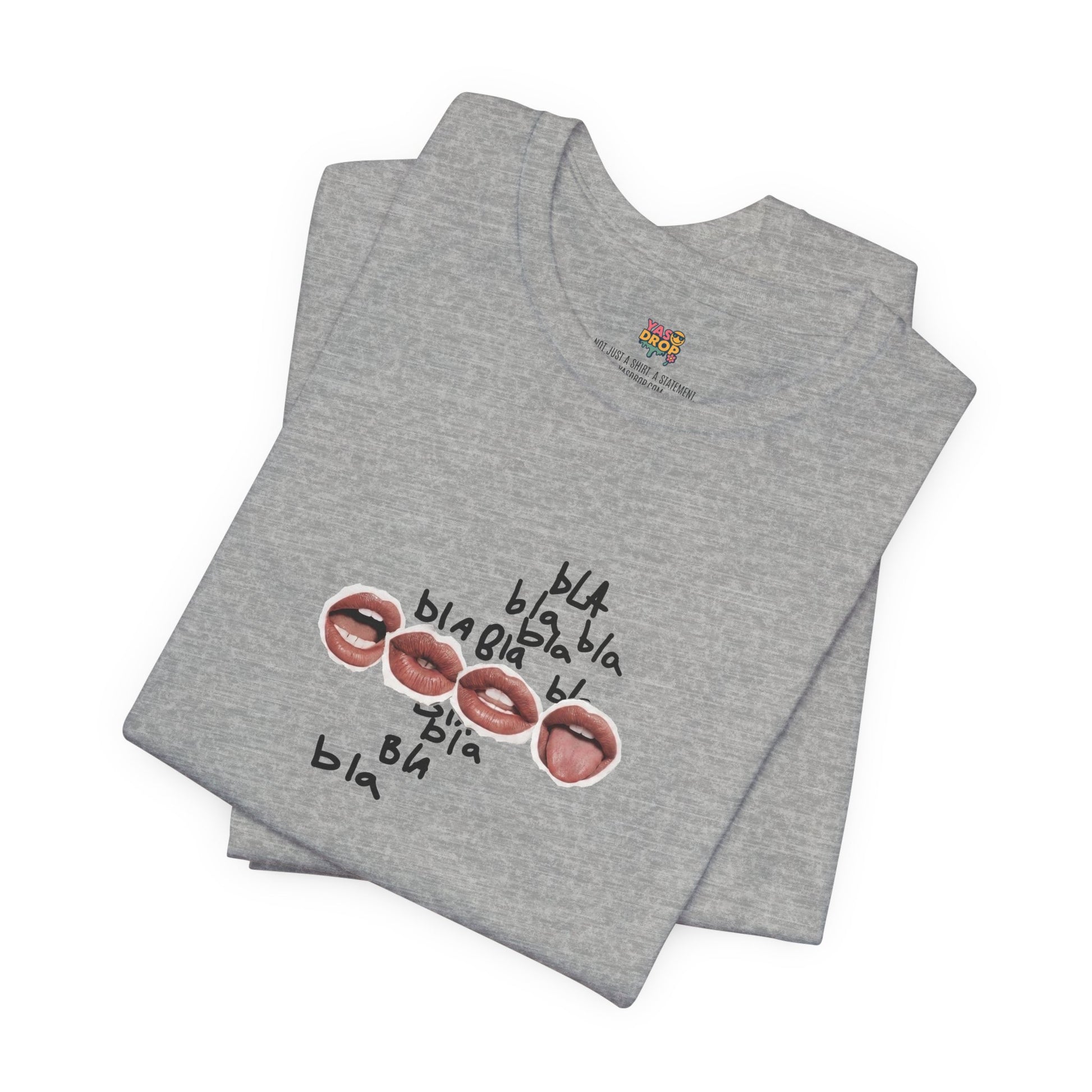 "Bla Bla Bla" Graphic Tee – Ironic Minimalism Streetwear T-Shirt