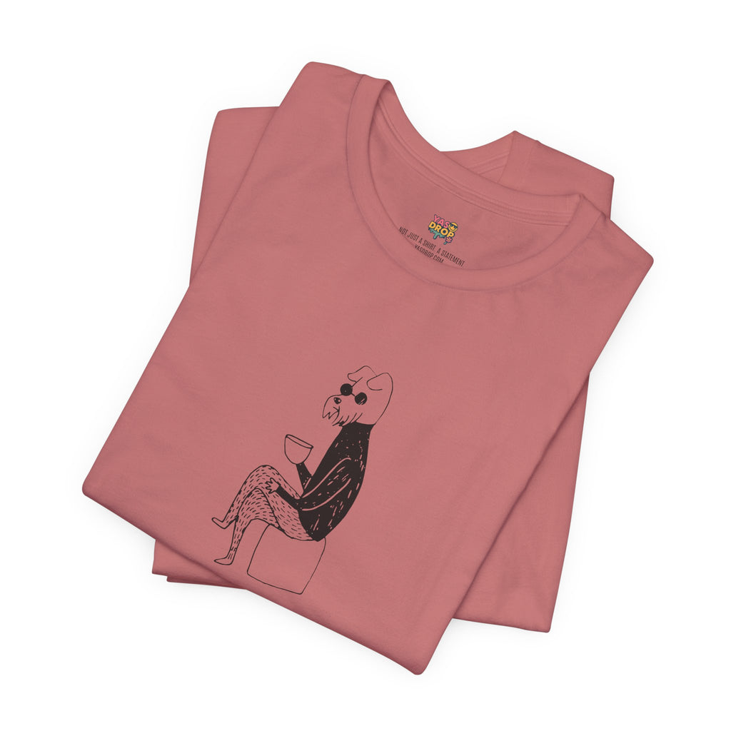 "Unbothered" Minimalist Hipster Dog Graphic Tee – Lofi Aesthetic Streetwear