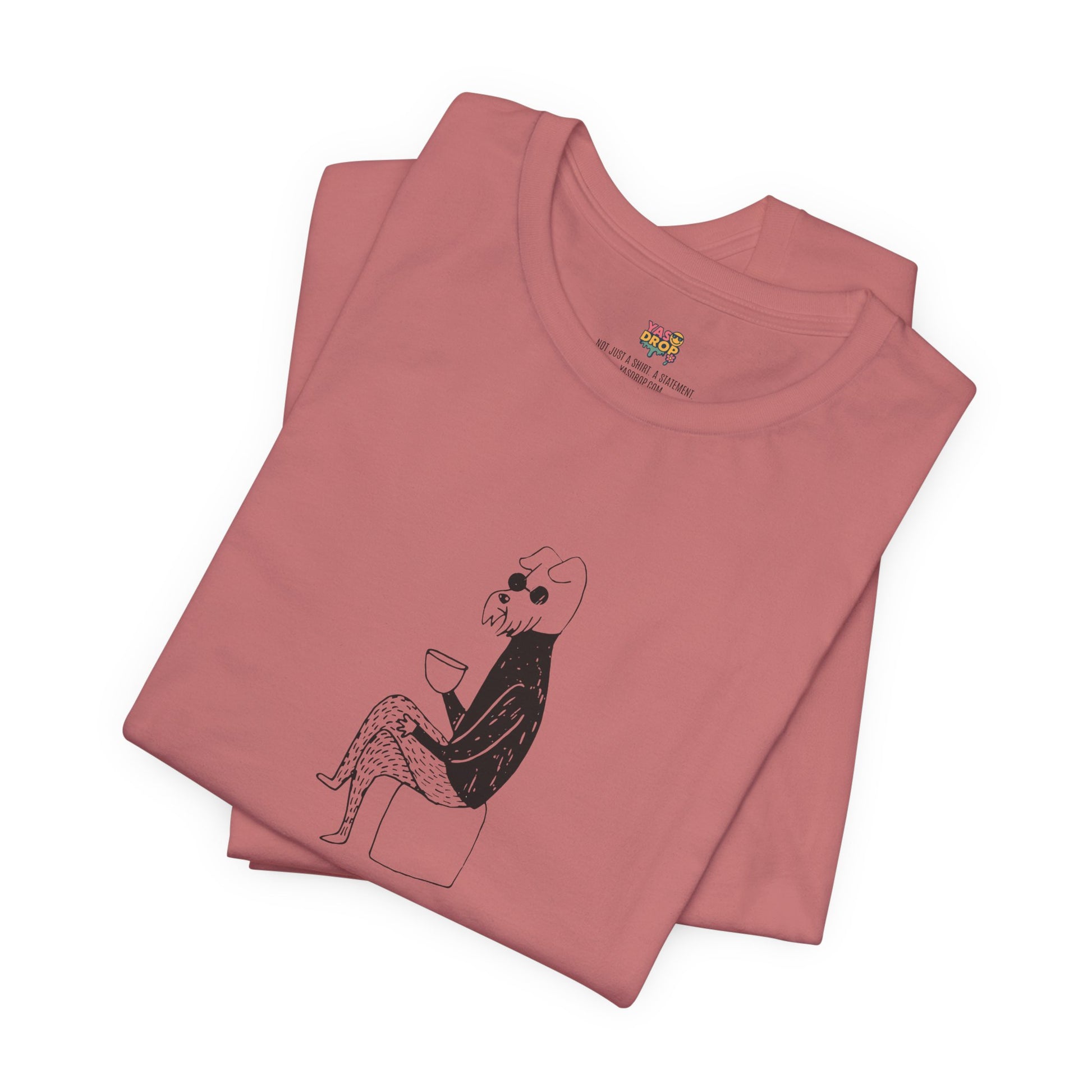 "Unbothered" Minimalist Hipster Dog Graphic Tee – Lofi Aesthetic Streetwear