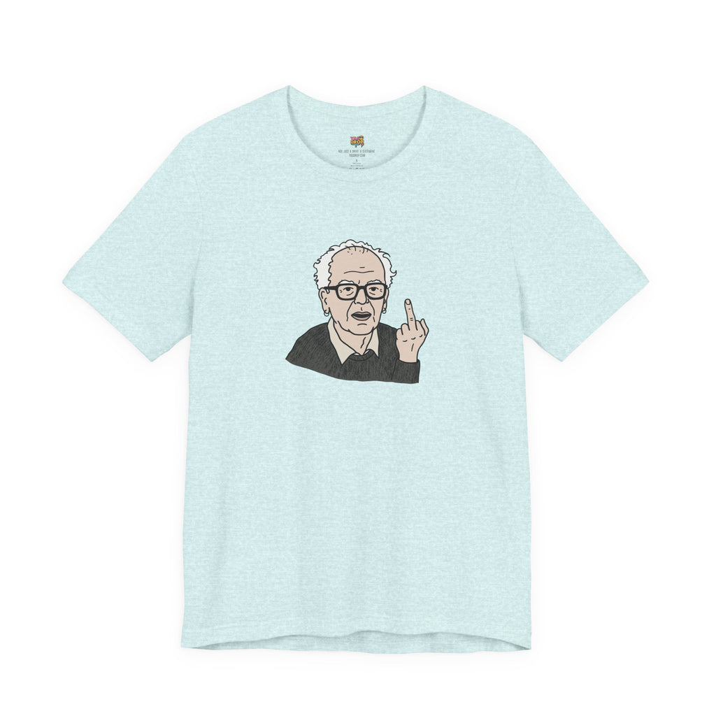 Grumpy Old Man Middle Finger Graphic Tee – Ironic Minimalist Aesthetic Streetwear T-Shirt