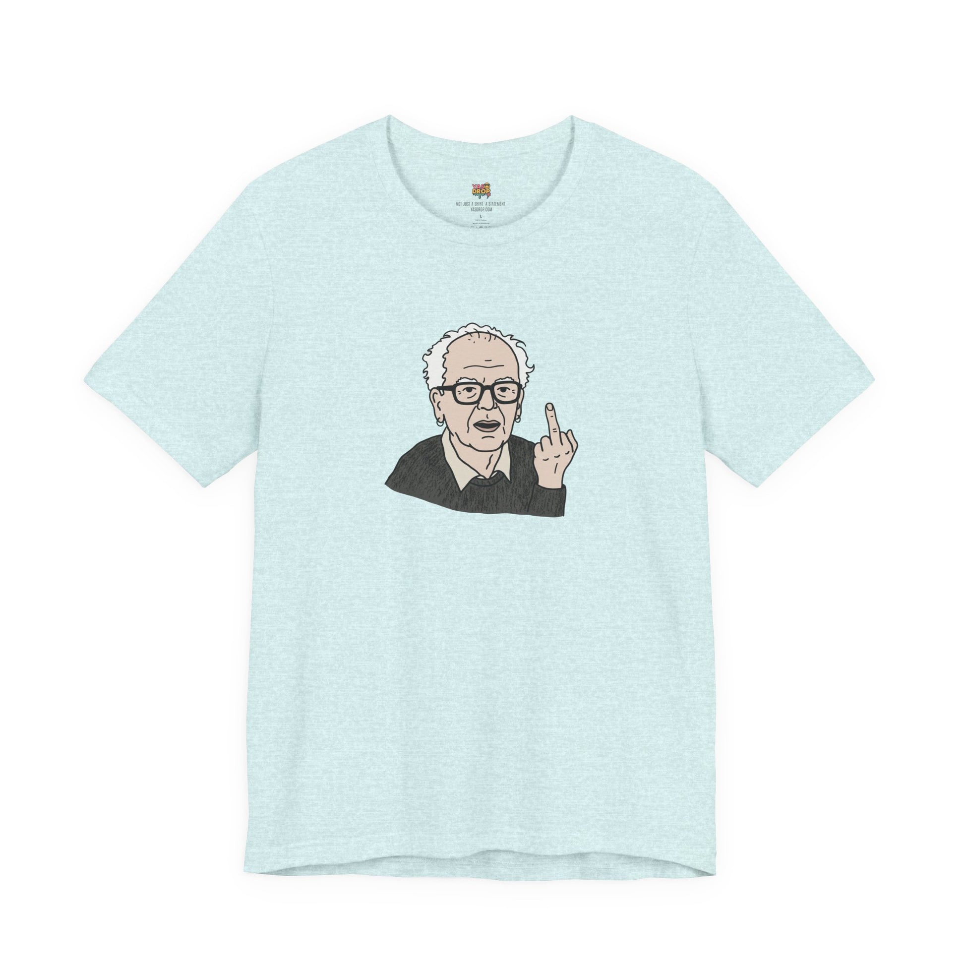 Grumpy Old Man Middle Finger Graphic Tee – Ironic Minimalist Aesthetic Streetwear T-Shirt