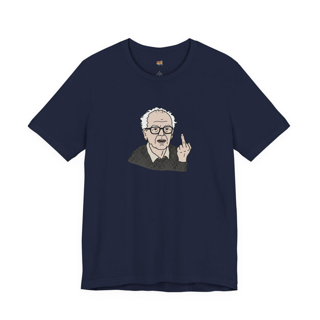 Grumpy Old Man Middle Finger Graphic Tee – Ironic Minimalist Aesthetic Streetwear T-Shirt