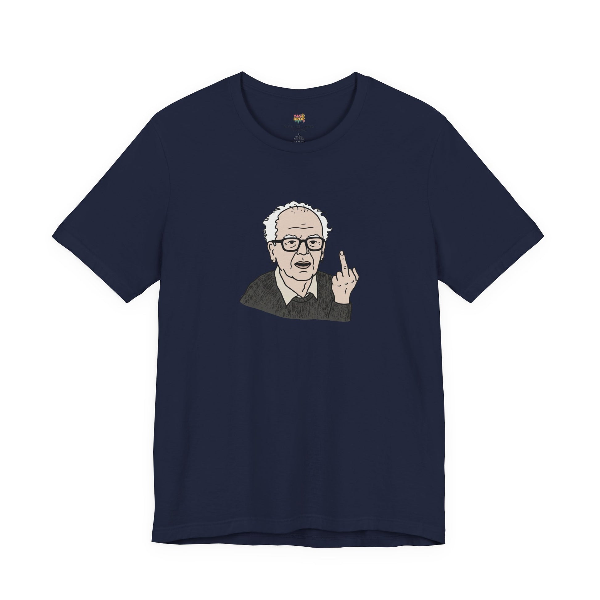 Grumpy Old Man Middle Finger Graphic Tee – Ironic Minimalist Aesthetic Streetwear T-Shirt