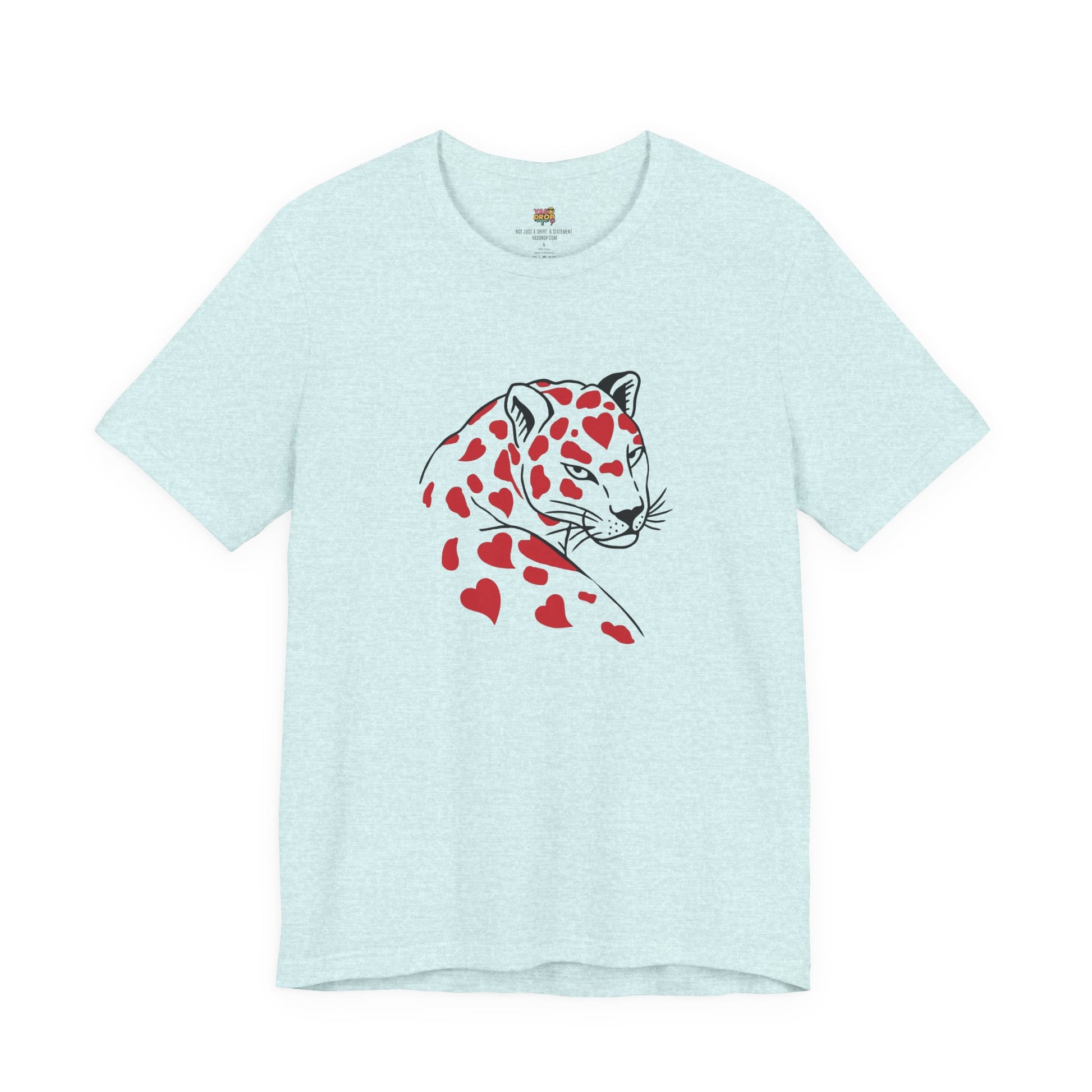 Heart Spot Leopard Graphic Tee - Aesthetic Indie Streetwear T-Shirt