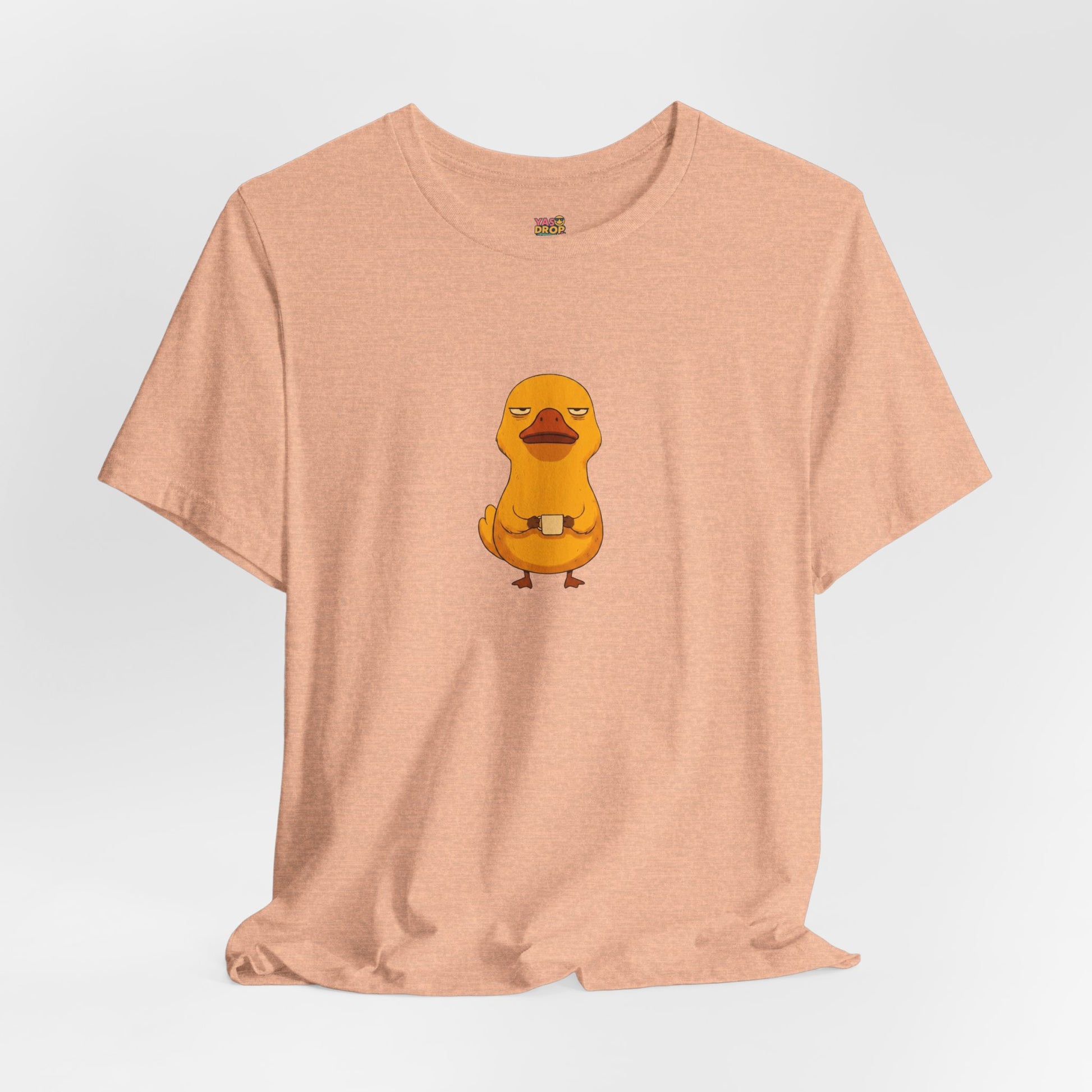 Unamused Coffee Duck Graphic Tee – Ironic Minimalist Streetwear