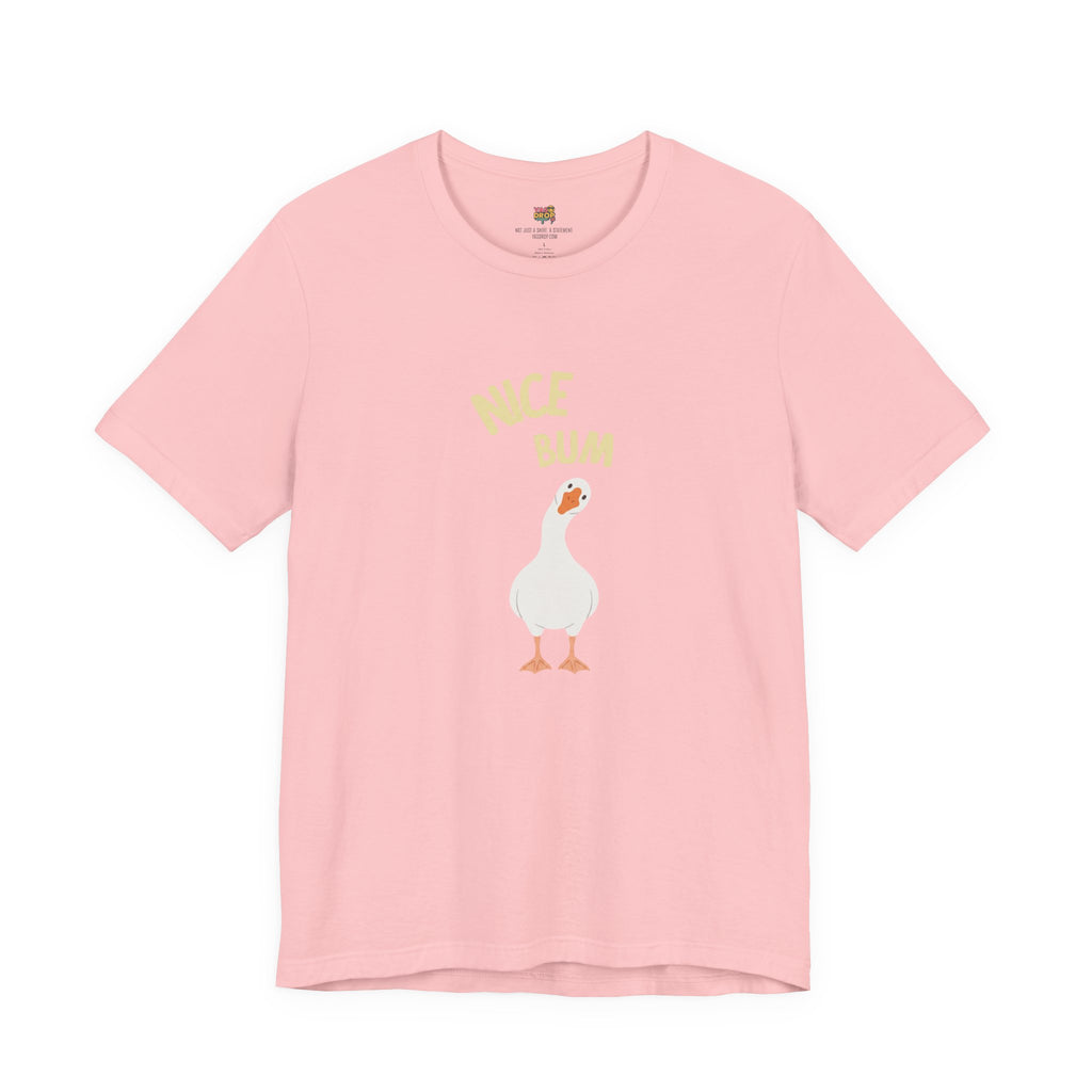 "Nice Bum" Silly Goose Graphic Tee – Ironic Minimalist Streetwear