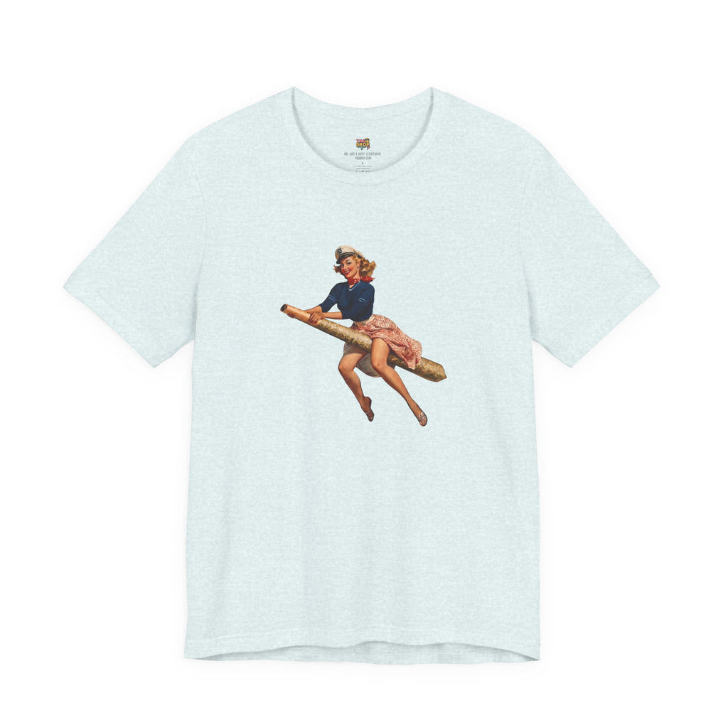 Retro Pin-Up Graphic Tee - Ironic Vintage Streetwear T-Shirt