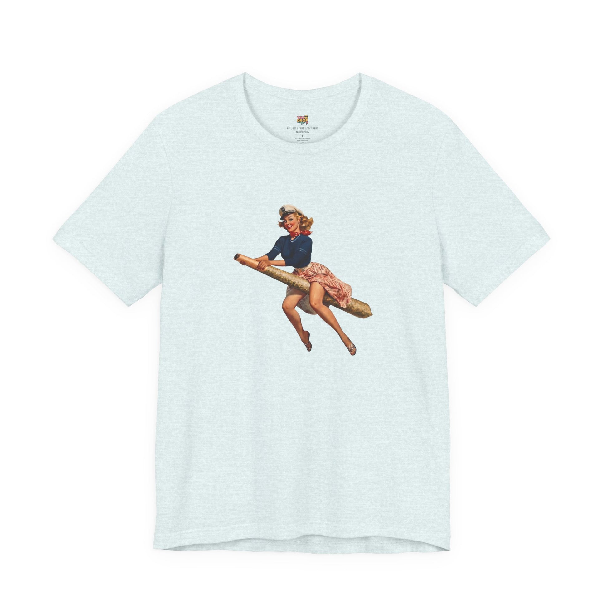 Retro Pin-Up Graphic Tee - Ironic Vintage Streetwear T-Shirt