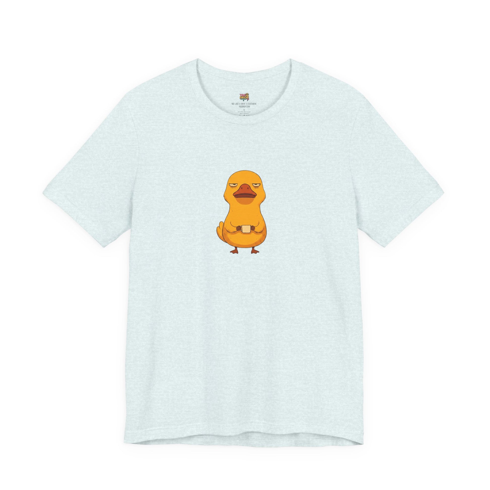 Unamused Coffee Duck Graphic Tee – Ironic Minimalist Streetwear