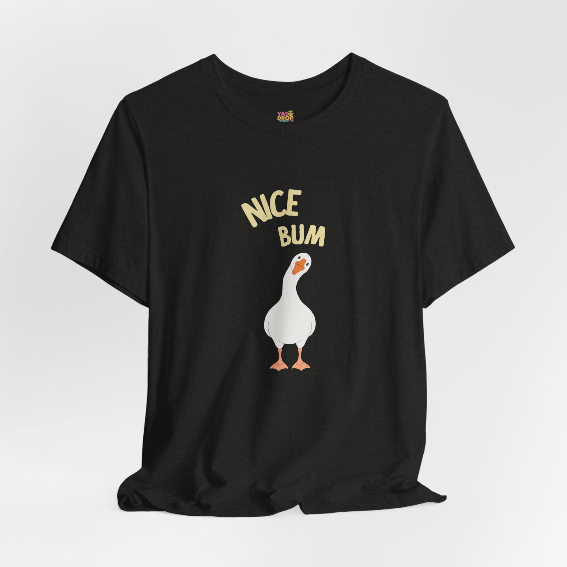 "Nice Bum" Silly Goose Graphic Tee – Ironic Minimalist Streetwear