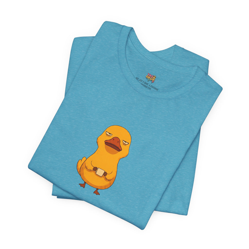 Unamused Coffee Duck Graphic Tee – Ironic Minimalist Streetwear