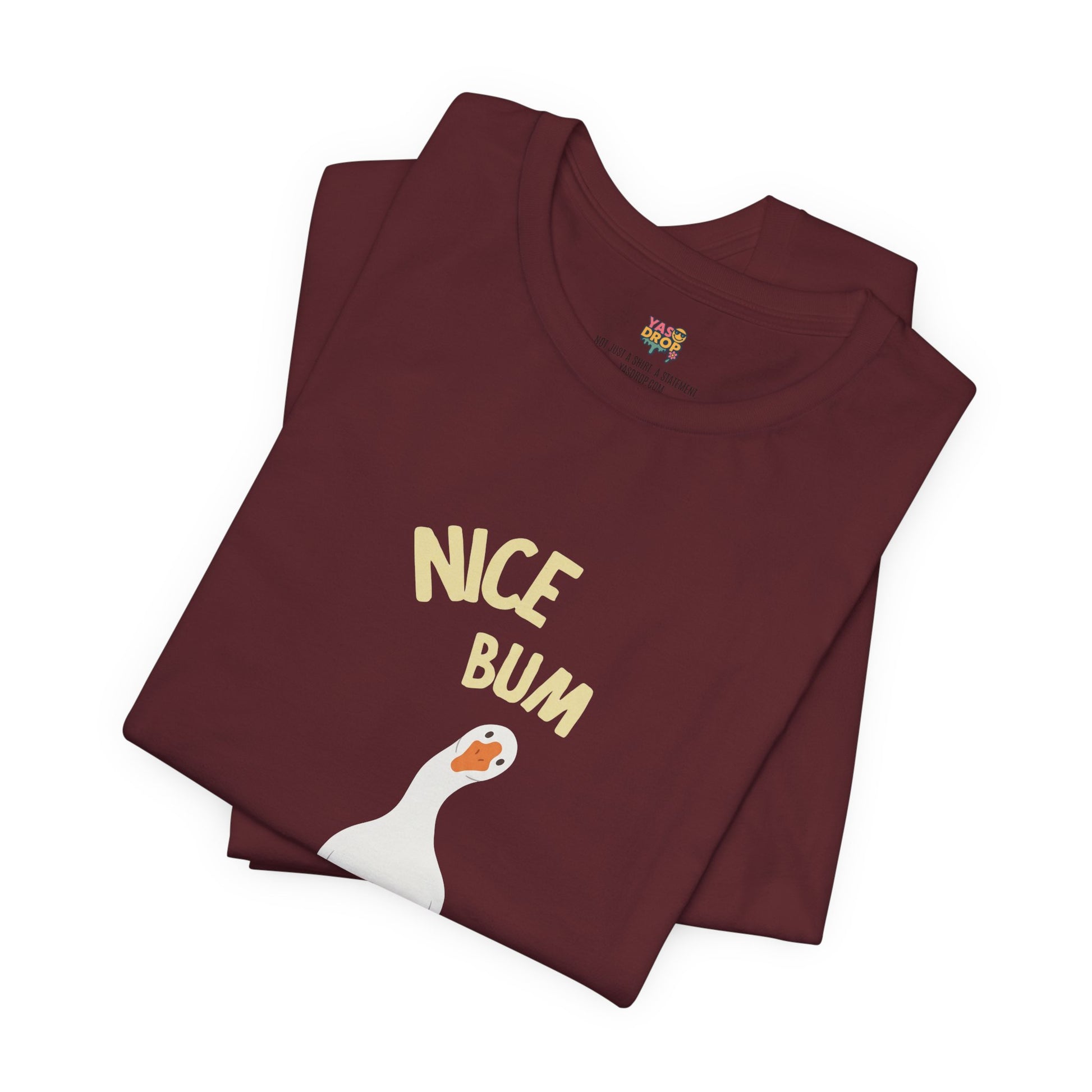 "Nice Bum" Silly Goose Graphic Tee – Ironic Minimalist Streetwear