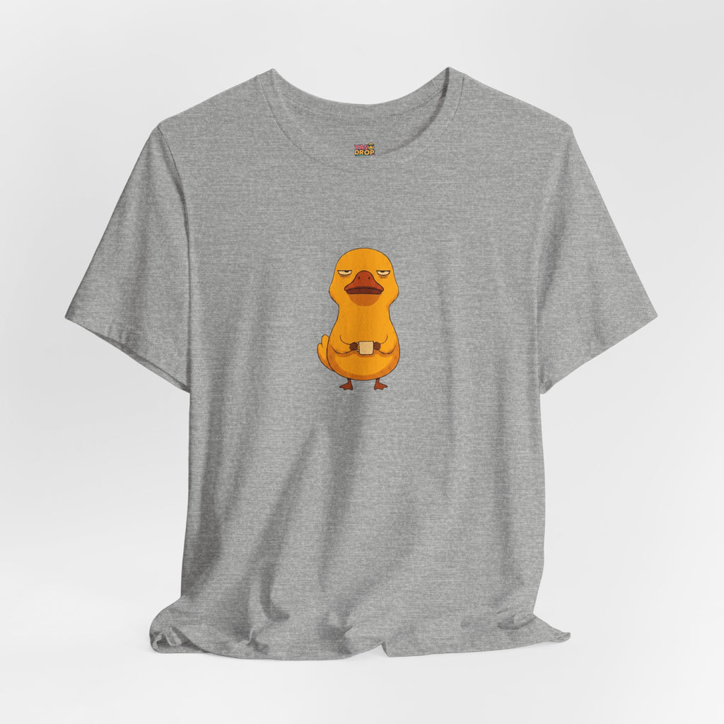 Unamused Coffee Duck Graphic Tee – Ironic Minimalist Streetwear
