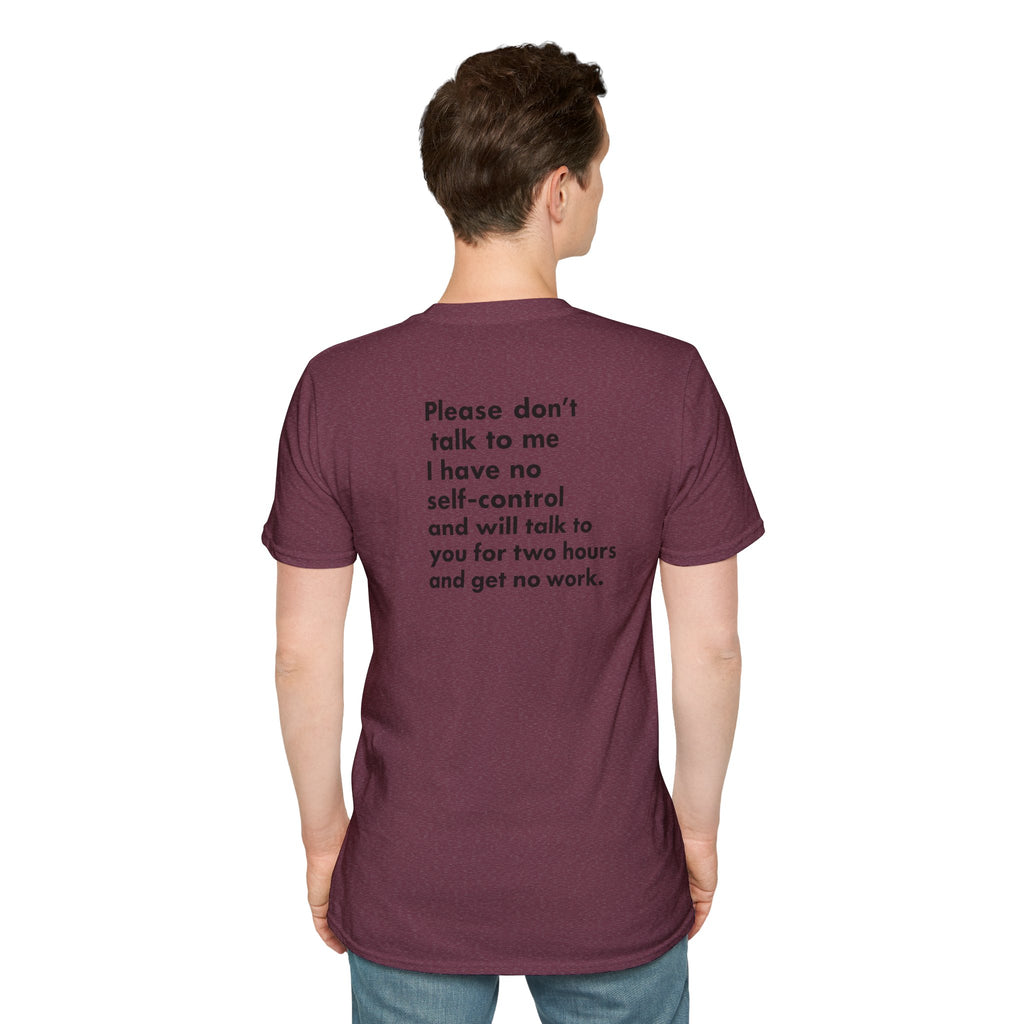 Please Don’t Talk to Me T-Shirt – Premium Double-Sided Print Edition