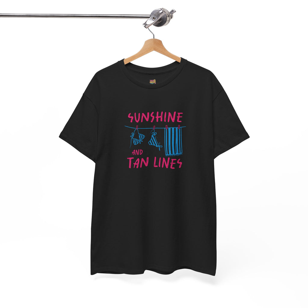 Sunshine and Tan Lines T-Shirt - Aesthetic Summer Vibe Graphic Tee