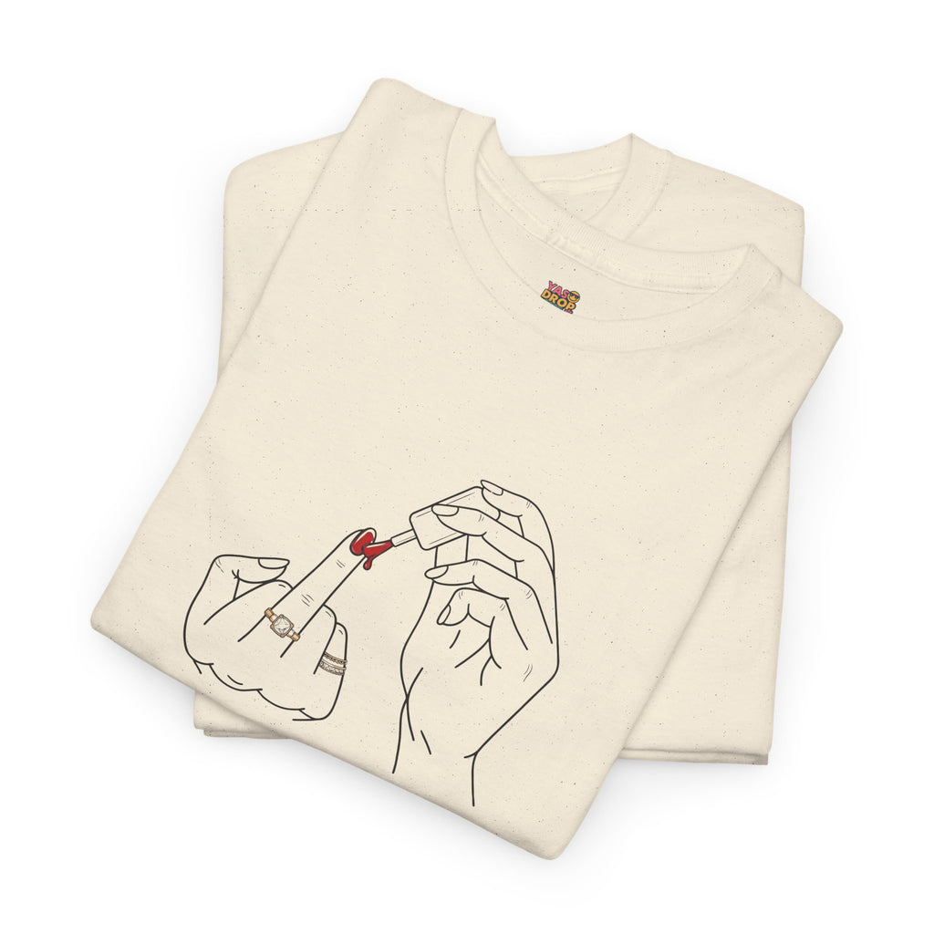 The ‘Don’t Care’ Mani Tee - Middle Finger Slay Queen Vibes