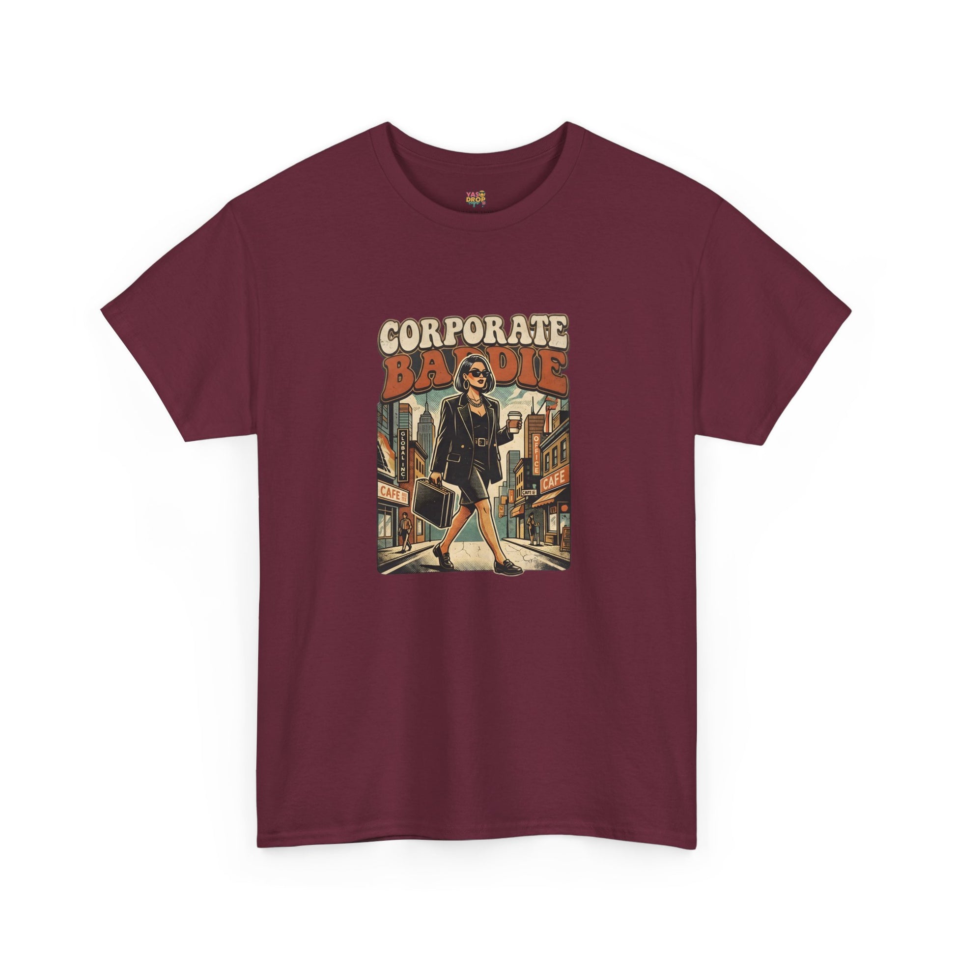 Corporate Baddie Vintage Graphic Tee - Ironic Office Aesthetic T-Shirt