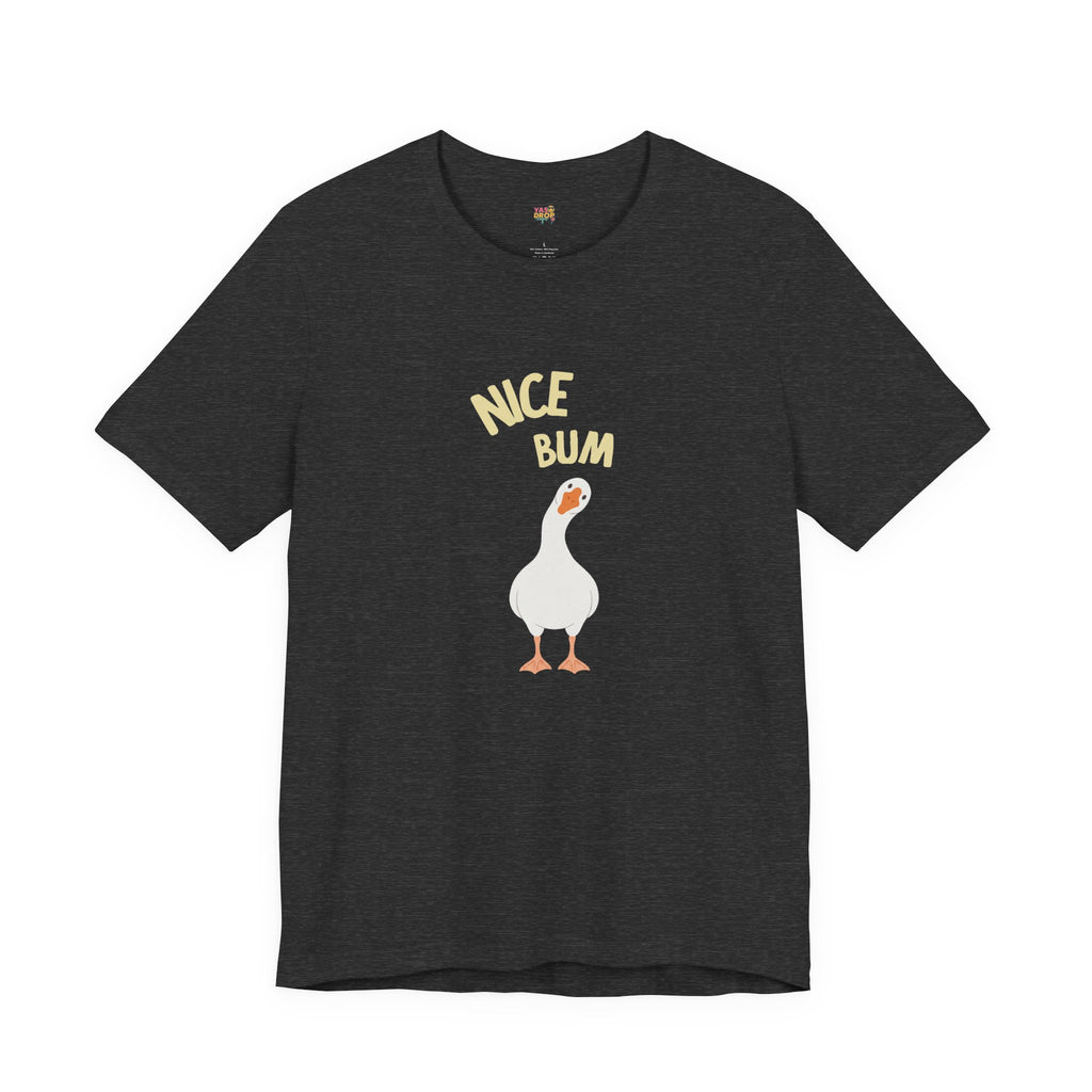 "Nice Bum" Silly Goose Graphic Tee – Ironic Minimalist Streetwear