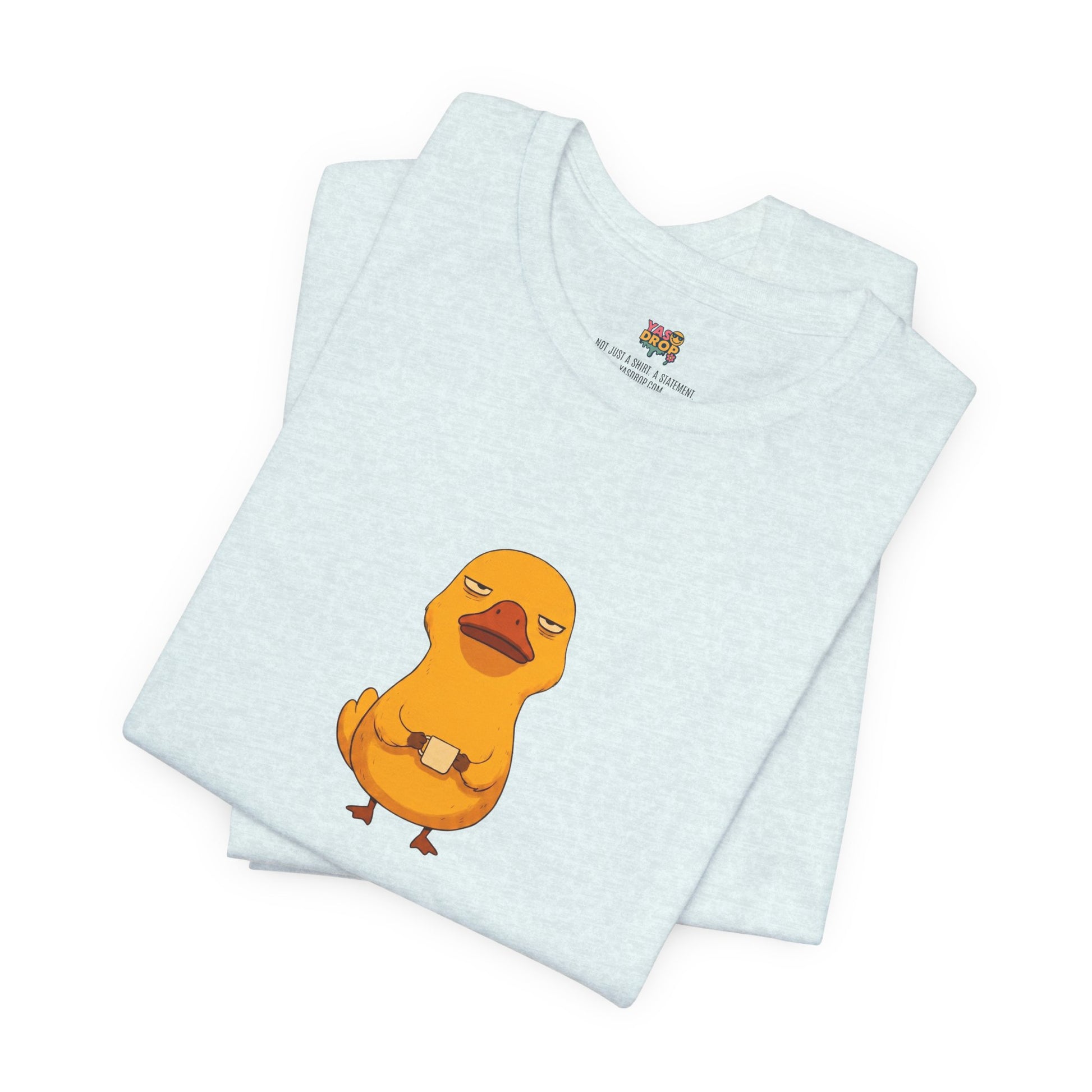 Unamused Coffee Duck Graphic Tee – Ironic Minimalist Streetwear