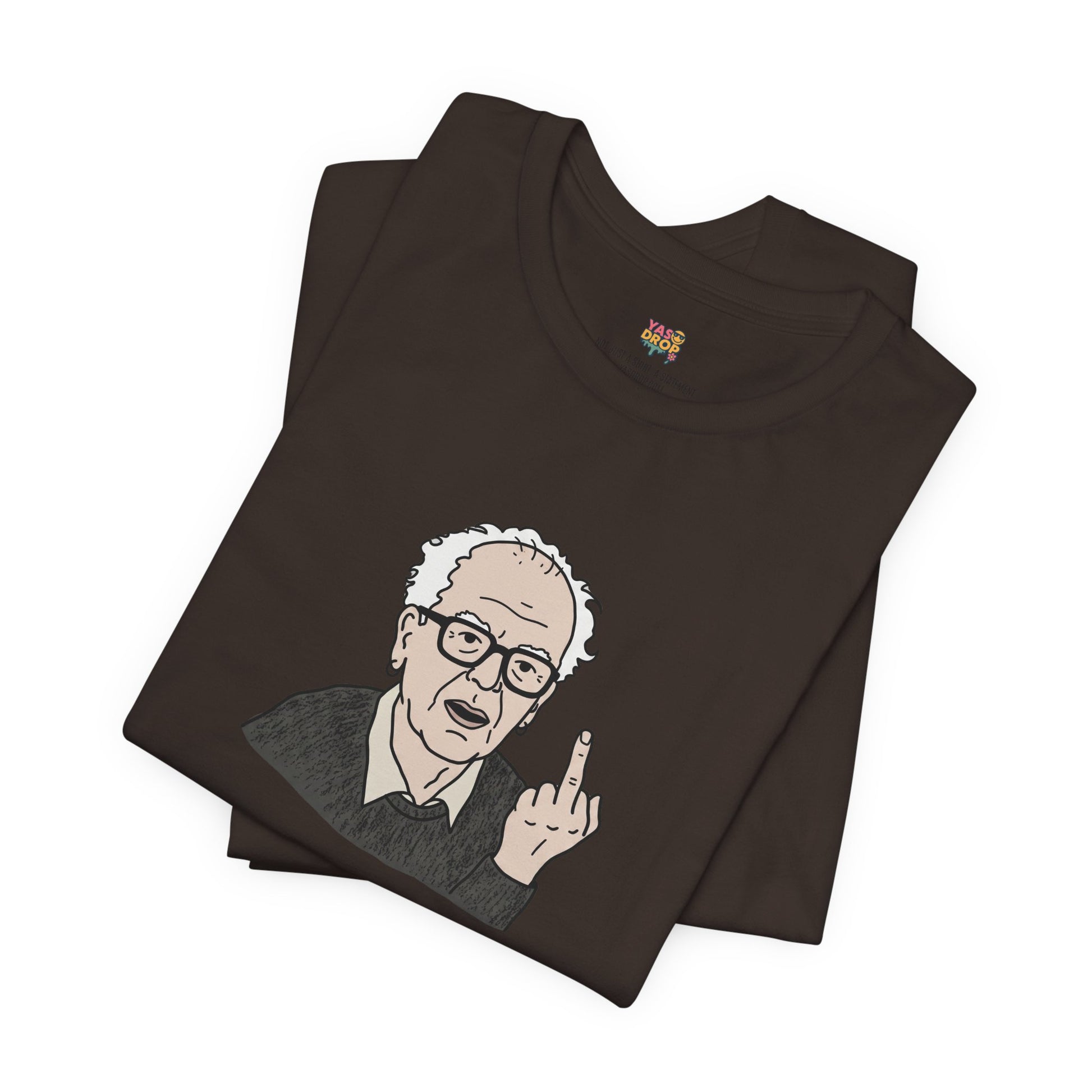 Grumpy Old Man Middle Finger Graphic Tee – Ironic Minimalist Aesthetic Streetwear T-Shirt