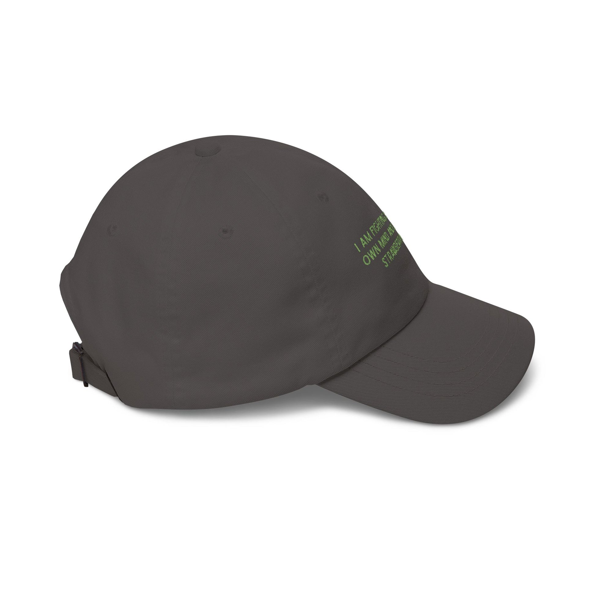 “I Am Fighting A War In My Own Mind And Losing To A Strawberry Matcha” Embroidered Hat
