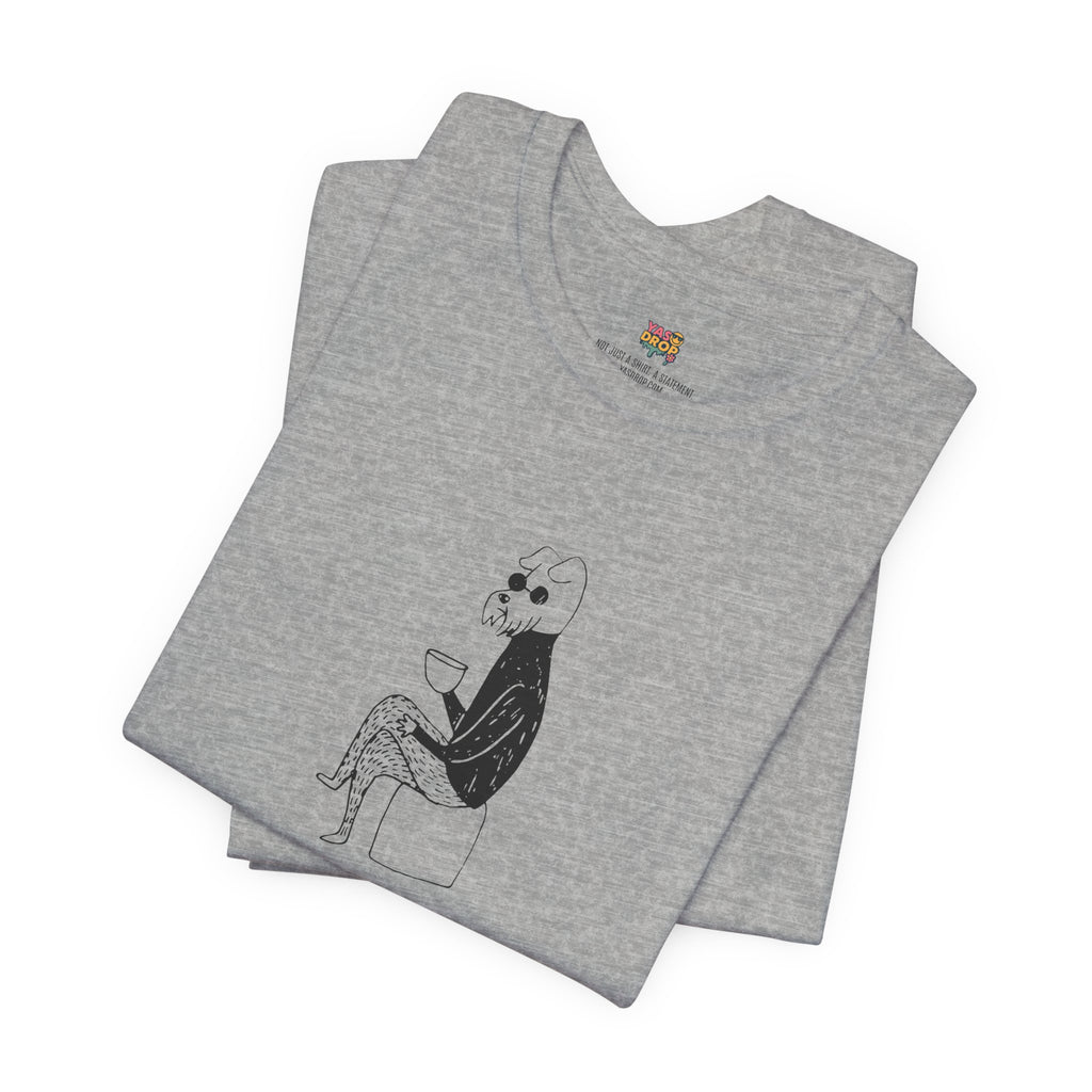 "Unbothered" Minimalist Hipster Dog Graphic Tee – Lofi Aesthetic Streetwear