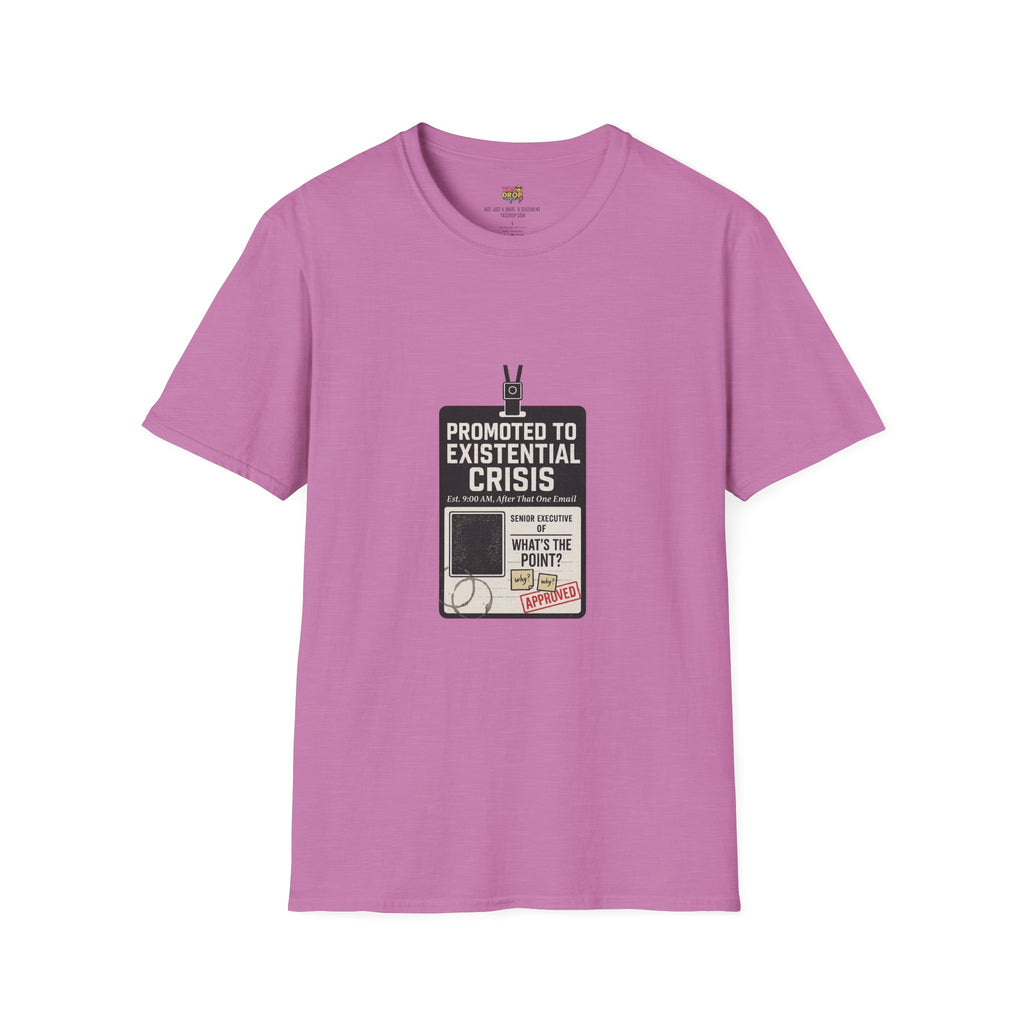 Promoted to Existential Crisis T-Shirt – Viral Corporate Sadness Tee