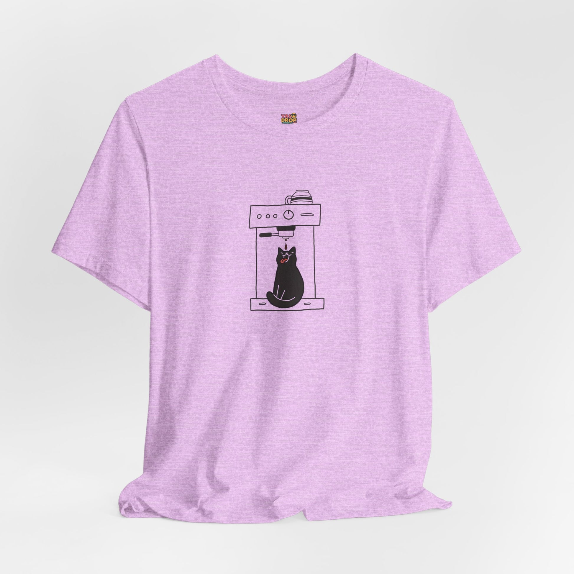 Espresso Cat Graphic Tee – Ironic Minimalist Coffee Streetwear