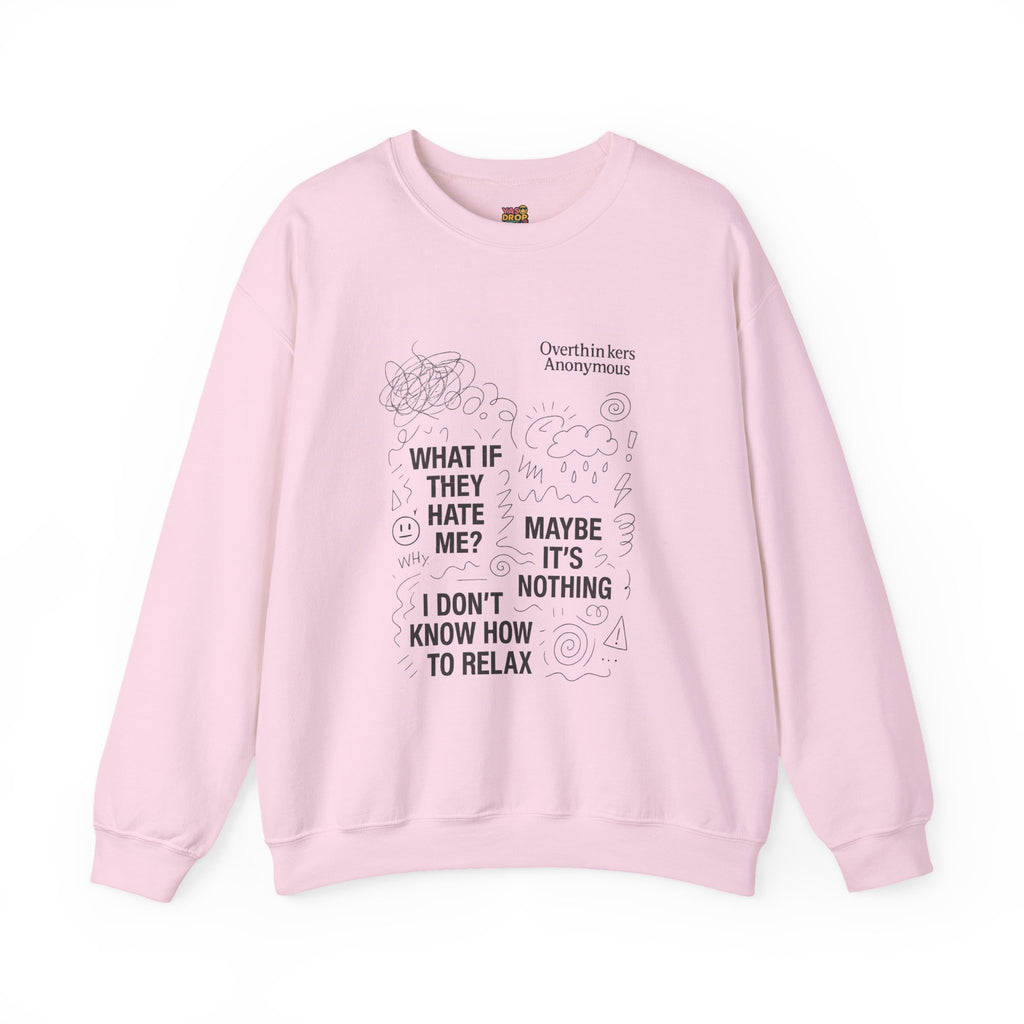 Overthinkers Anonymous Sweatshirt – Relatable Mental Health Streetwear
