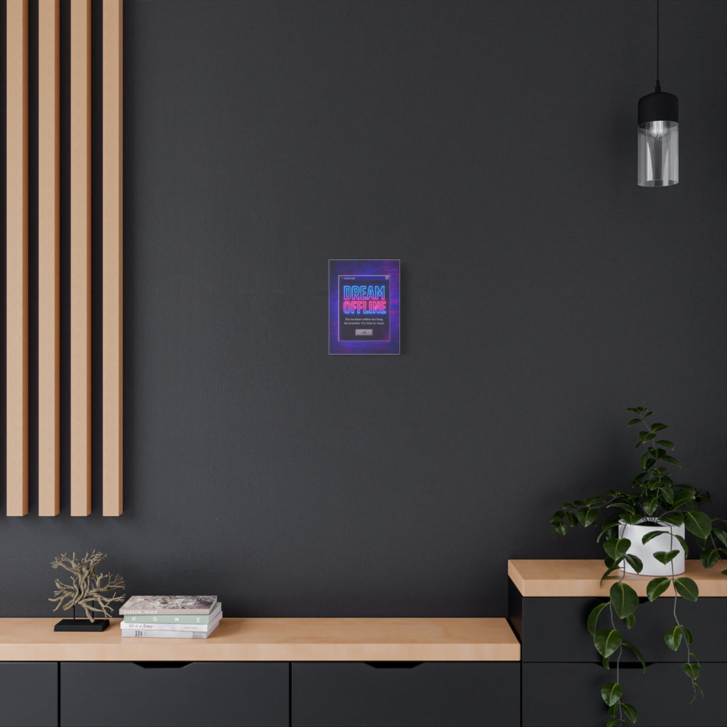“Dream Offline” Vintage PC Window Art – Retro Windows 95 Pop-Up Poster for Digital Detox
