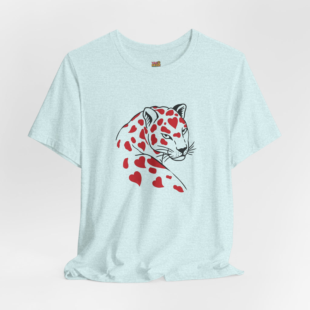 Heart Spot Leopard Graphic Tee - Aesthetic Indie Streetwear T-Shirt