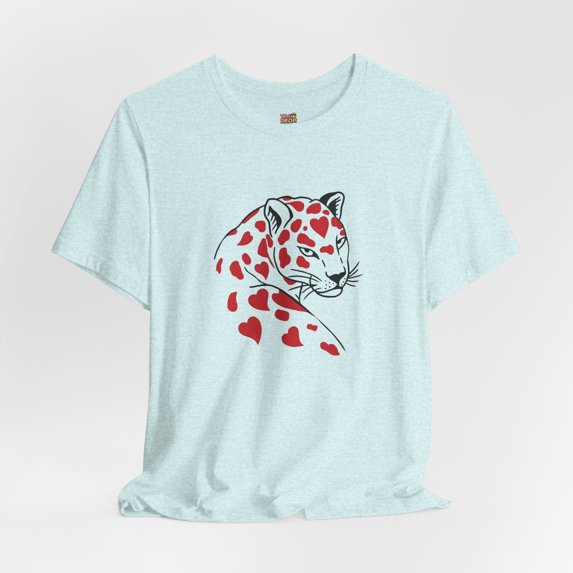 Heart Spot Leopard Graphic Tee - Aesthetic Indie Streetwear T-Shirt