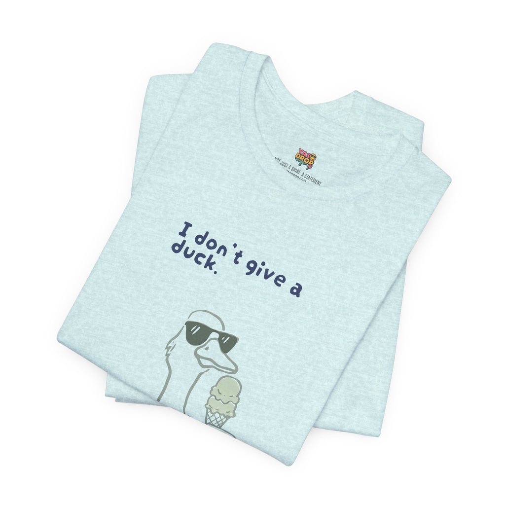 I Don't Give A Duck Graphic Tee – Ironic Minimalist Streetwear T-Shirt