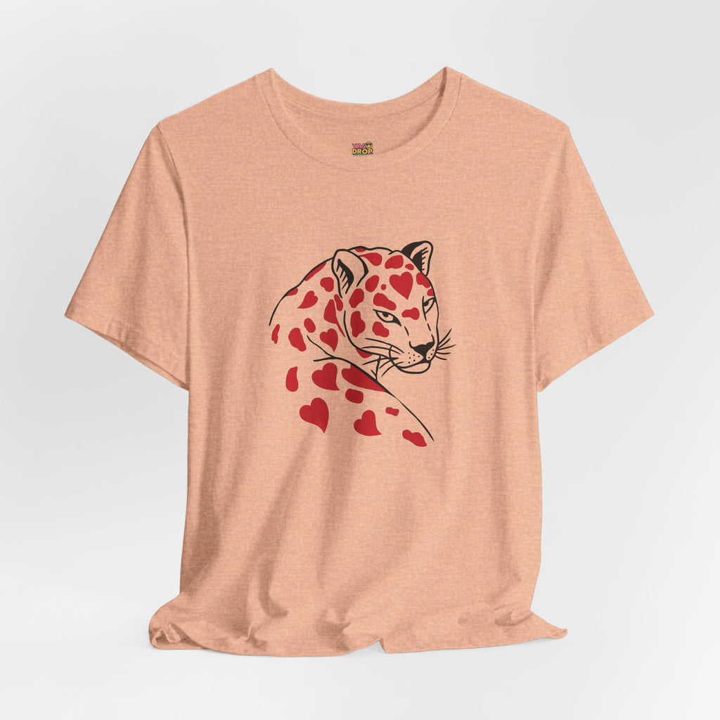 Heart Spot Leopard Graphic Tee - Aesthetic Indie Streetwear T-Shirt