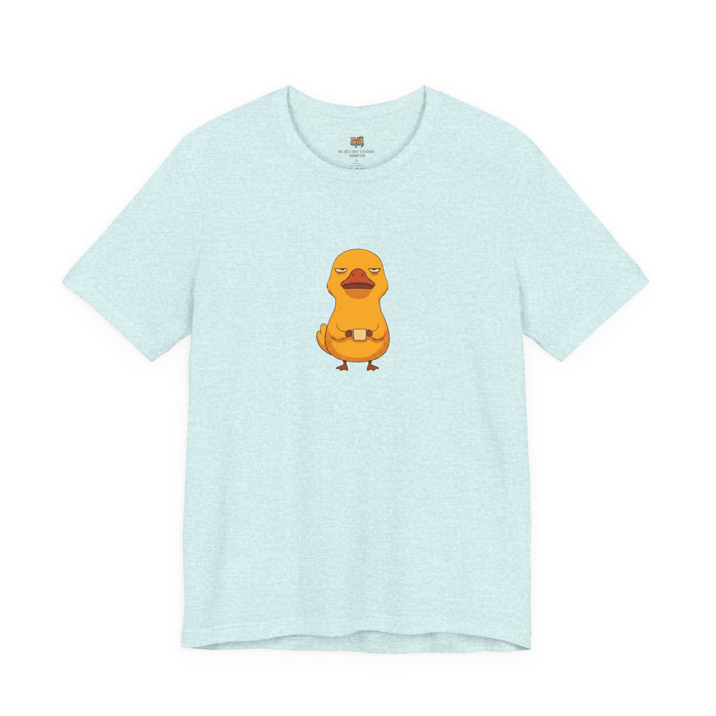 Unamused Coffee Duck Graphic Tee – Ironic Minimalist Streetwear