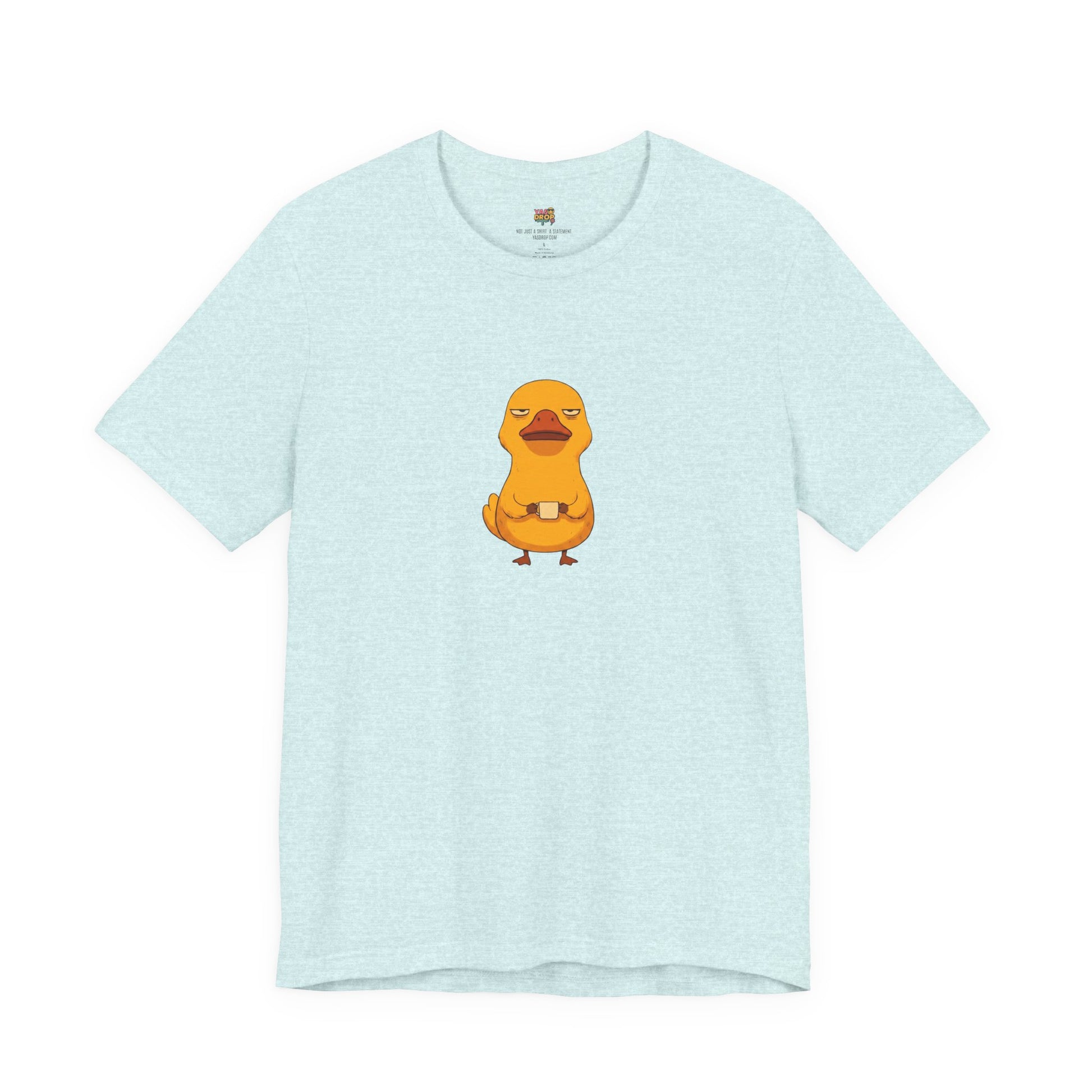 Unamused Coffee Duck Graphic Tee – Ironic Minimalist Streetwear