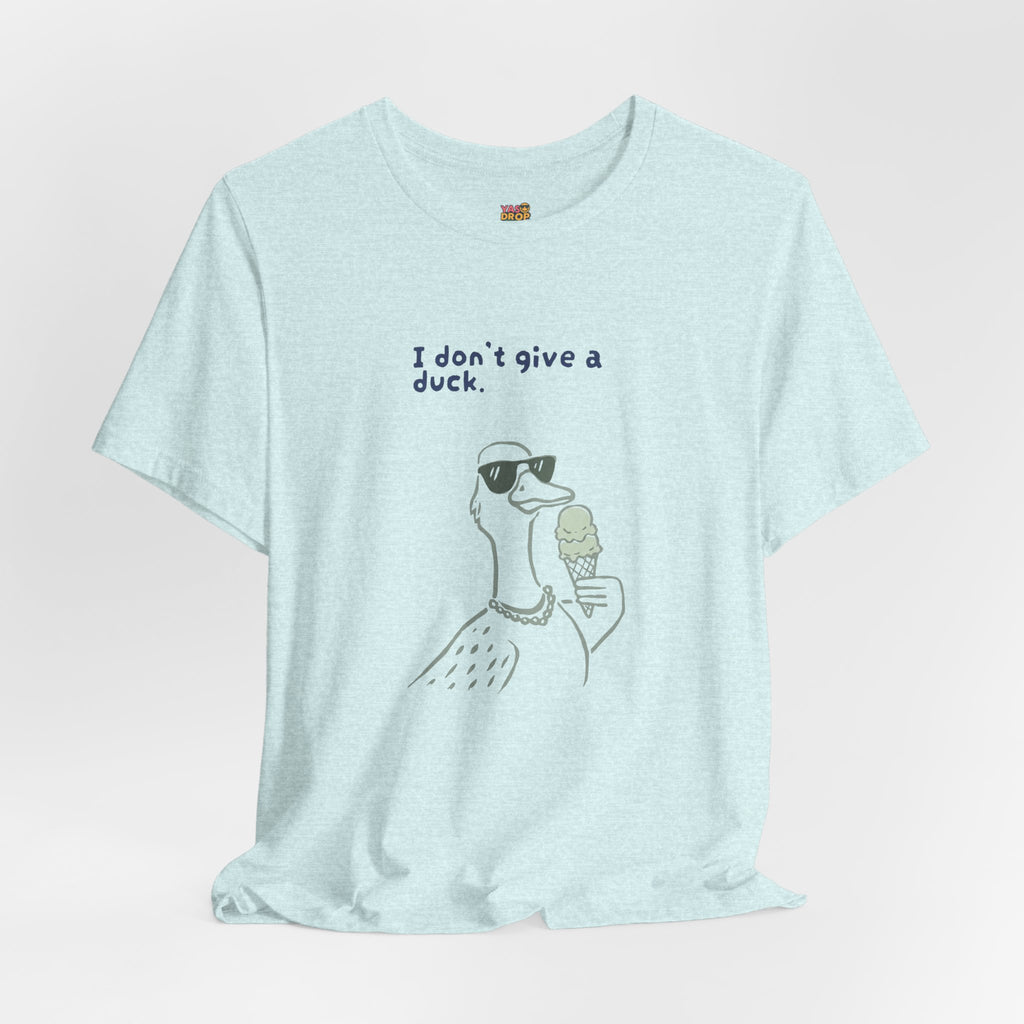 I Don't Give A Duck Graphic Tee – Ironic Minimalist Streetwear T-Shirt