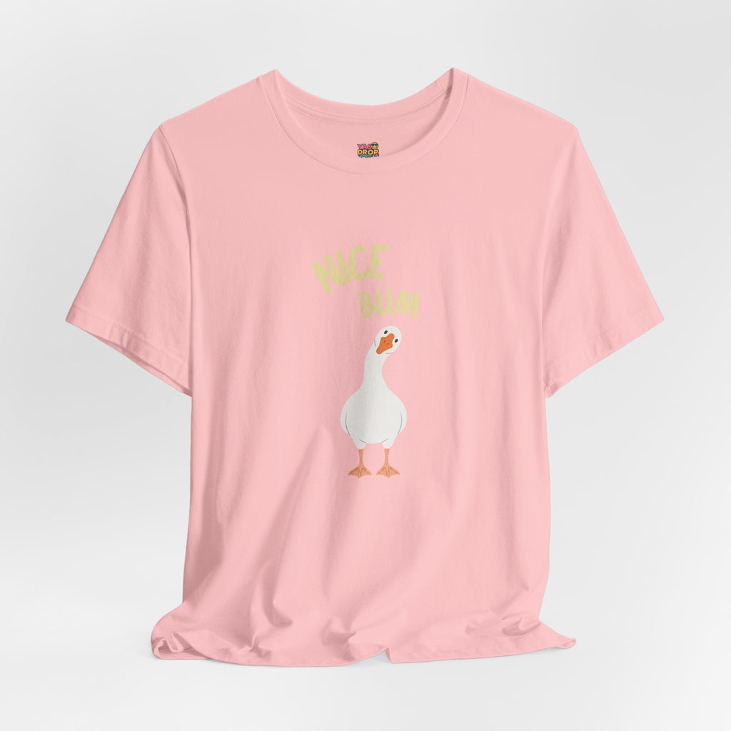 "Nice Bum" Silly Goose Graphic Tee – Ironic Minimalist Streetwear