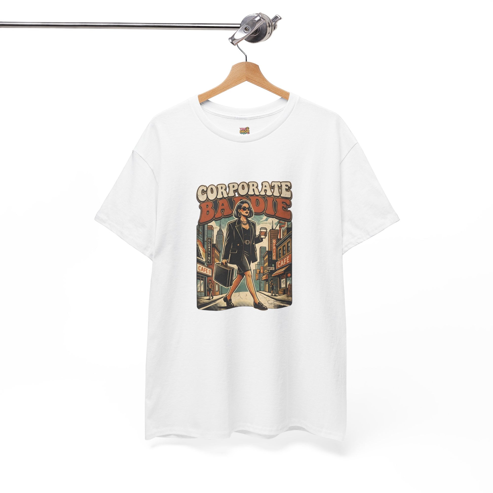 Corporate Baddie Vintage Graphic Tee - Ironic Office Aesthetic T-Shirt