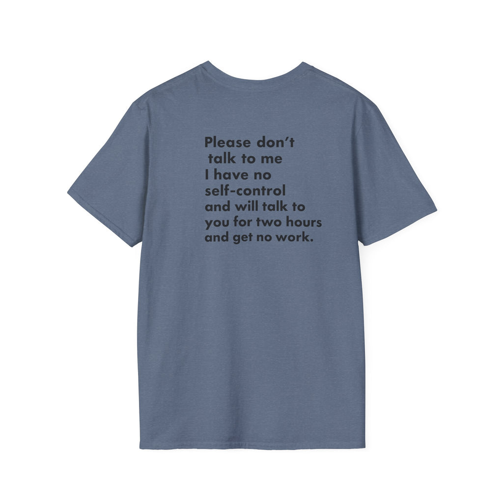 Please Don’t Talk to Me T-Shirt – Premium Double-Sided Print Edition