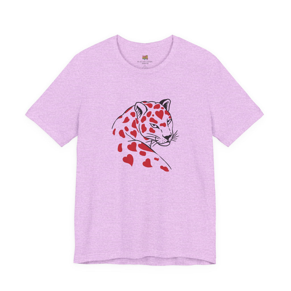 Heart Spot Leopard Graphic Tee - Aesthetic Indie Streetwear T-Shirt