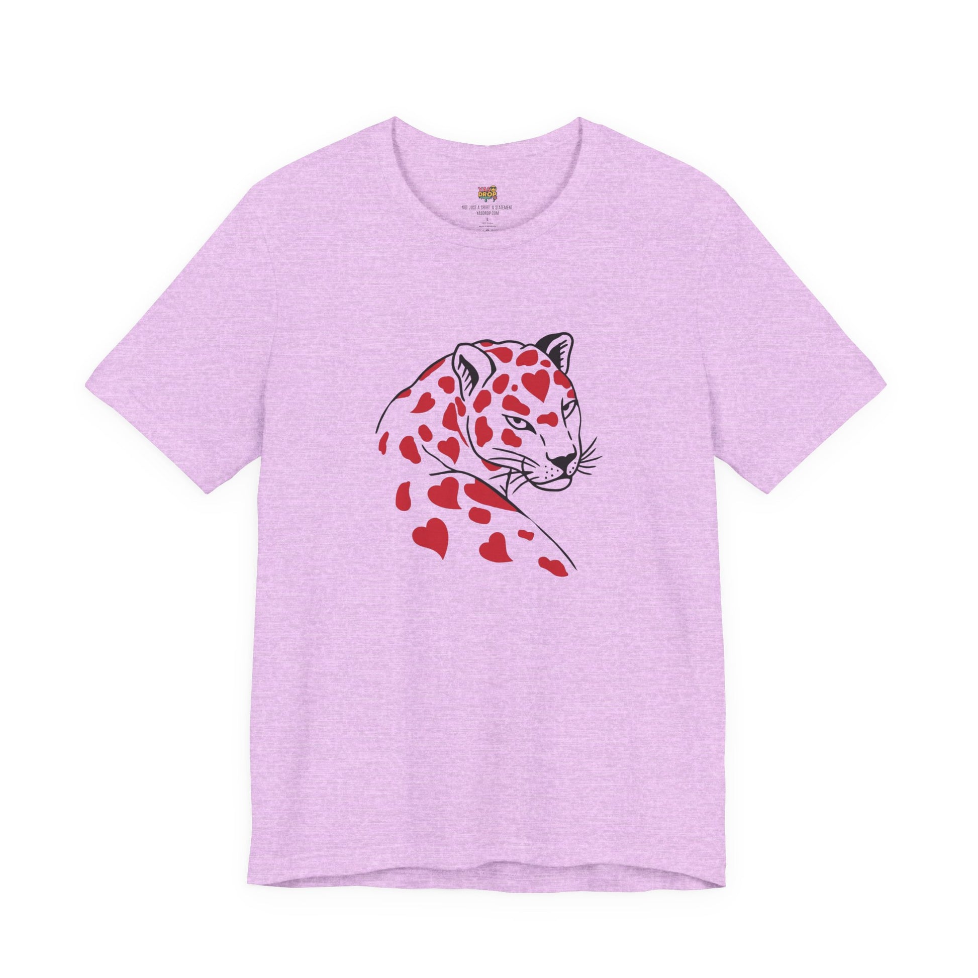 Heart Spot Leopard Graphic Tee - Aesthetic Indie Streetwear T-Shirt
