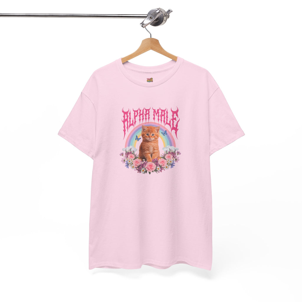 Alpha Male Kitten T-Shirt – Ironic Heavy Metal Aesthetic Graphic Tee