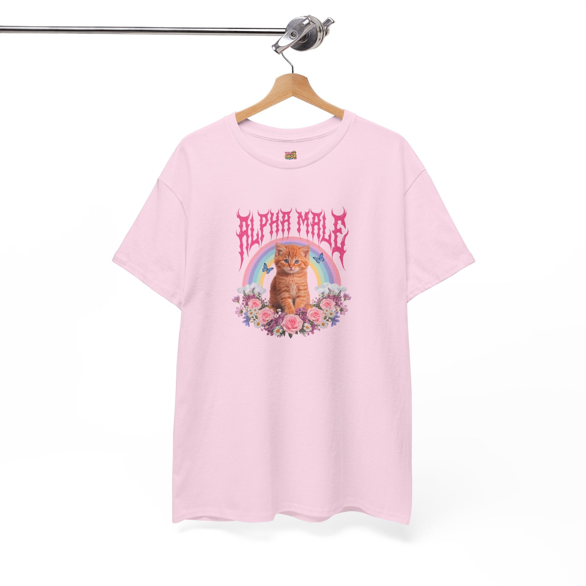 Alpha Male Kitten T-Shirt – Ironic Heavy Metal Aesthetic Graphic Tee