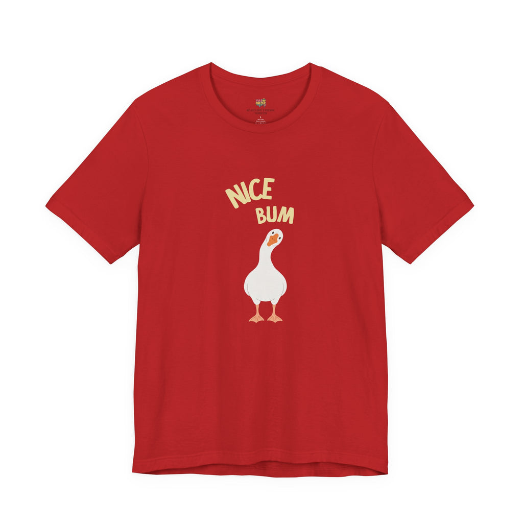 "Nice Bum" Silly Goose Graphic Tee – Ironic Minimalist Streetwear