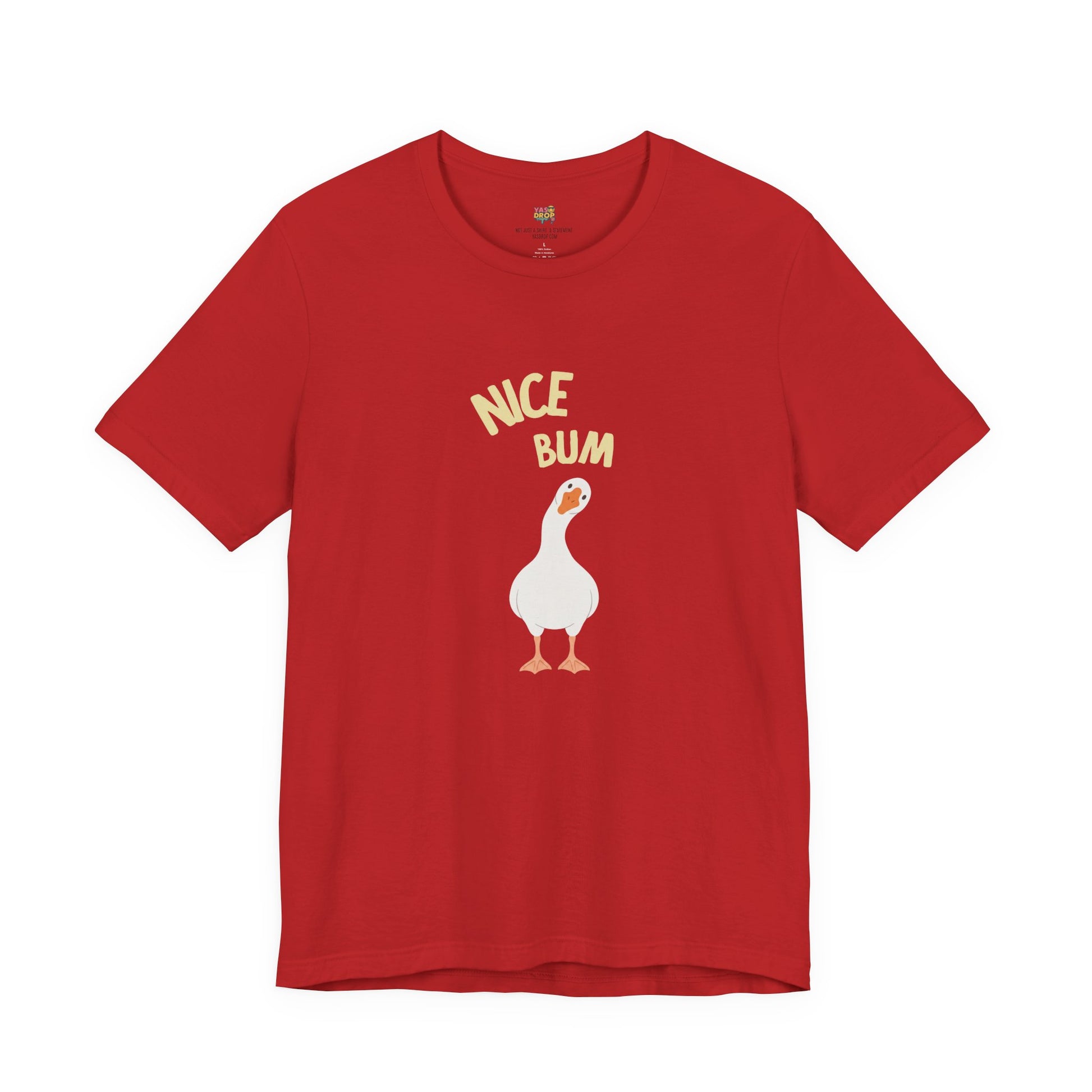 "Nice Bum" Silly Goose Graphic Tee – Ironic Minimalist Streetwear