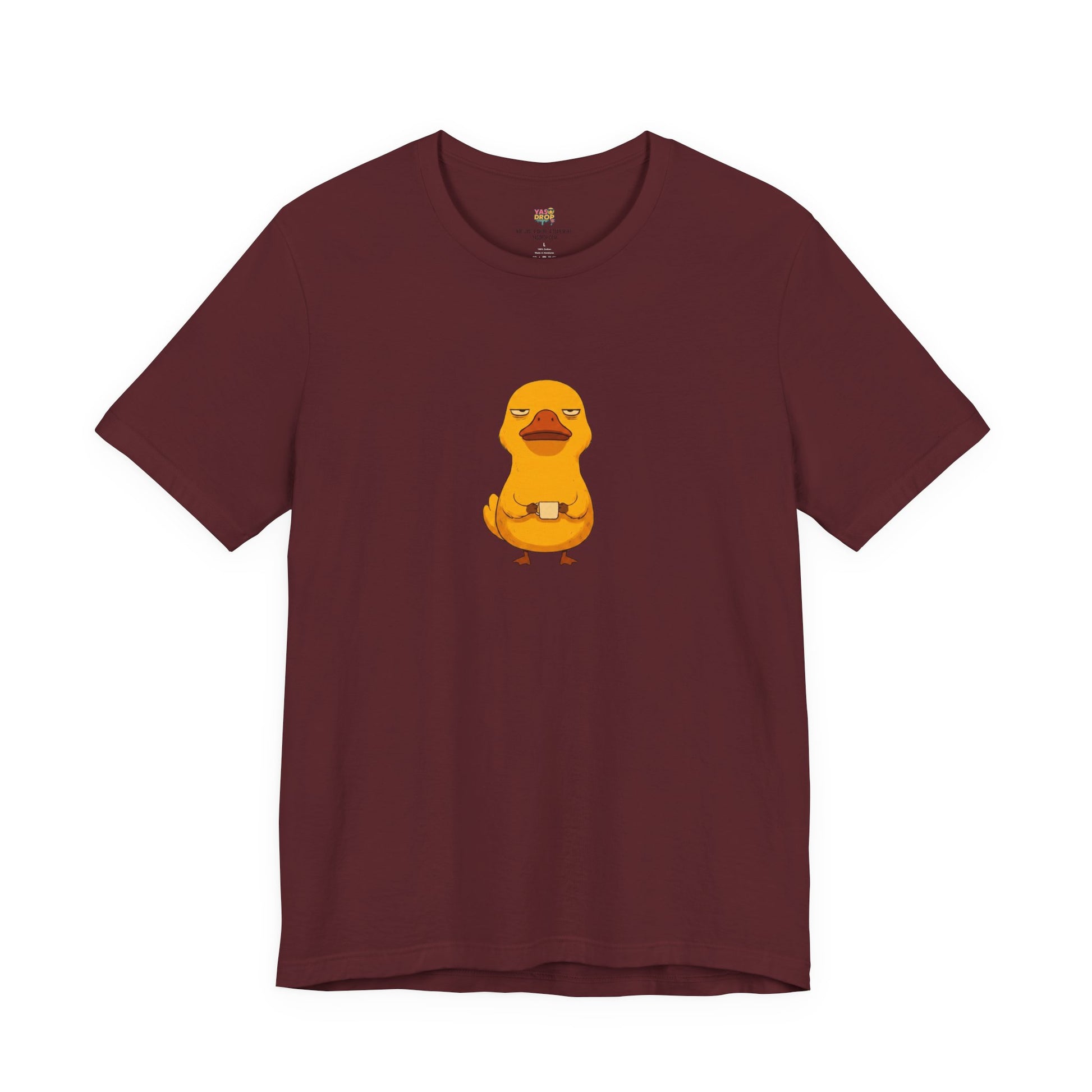 Unamused Coffee Duck Graphic Tee – Ironic Minimalist Streetwear
