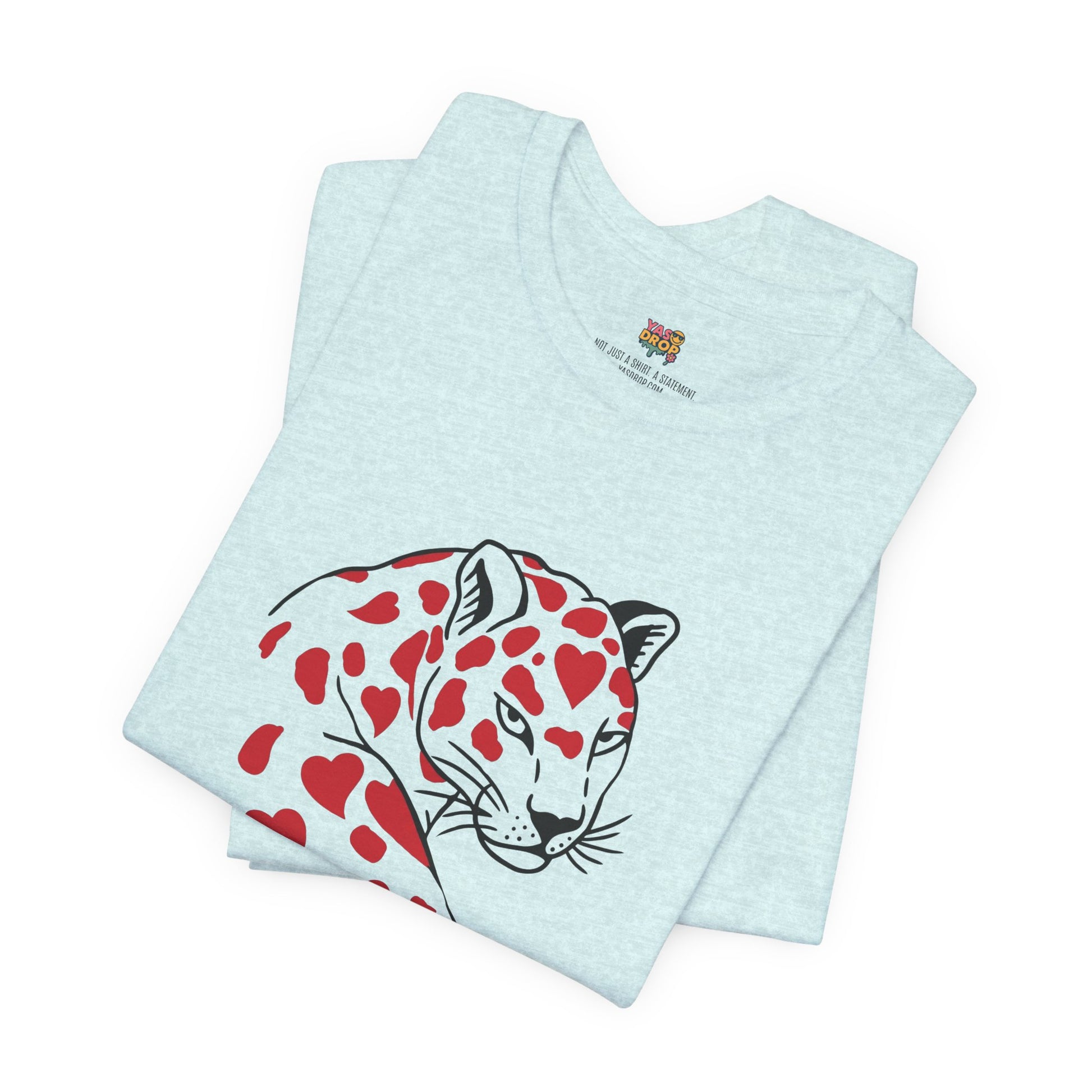 Heart Spot Leopard Graphic Tee - Aesthetic Indie Streetwear T-Shirt
