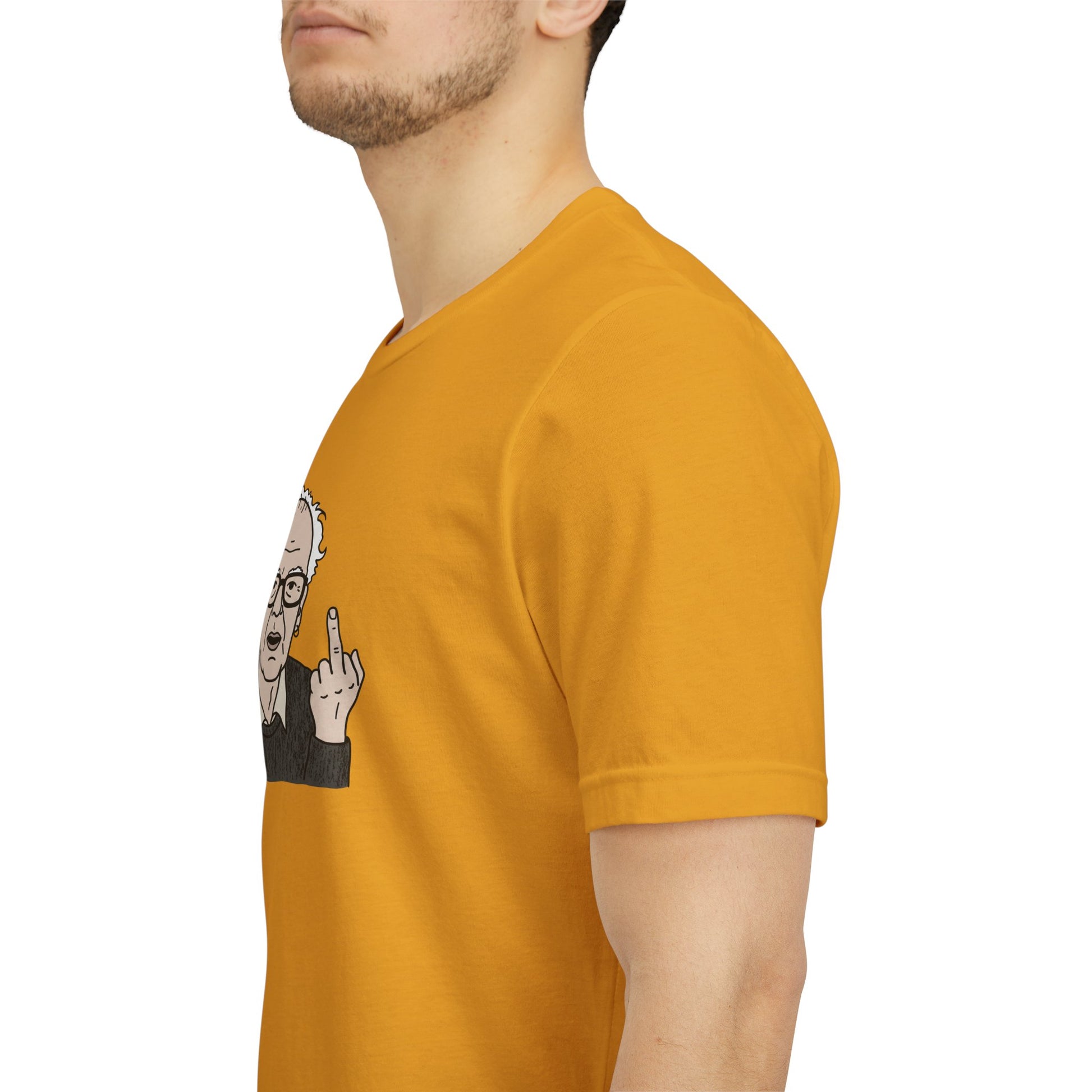 Grumpy Old Man Middle Finger Graphic Tee – Ironic Minimalist Aesthetic Streetwear T-Shirt