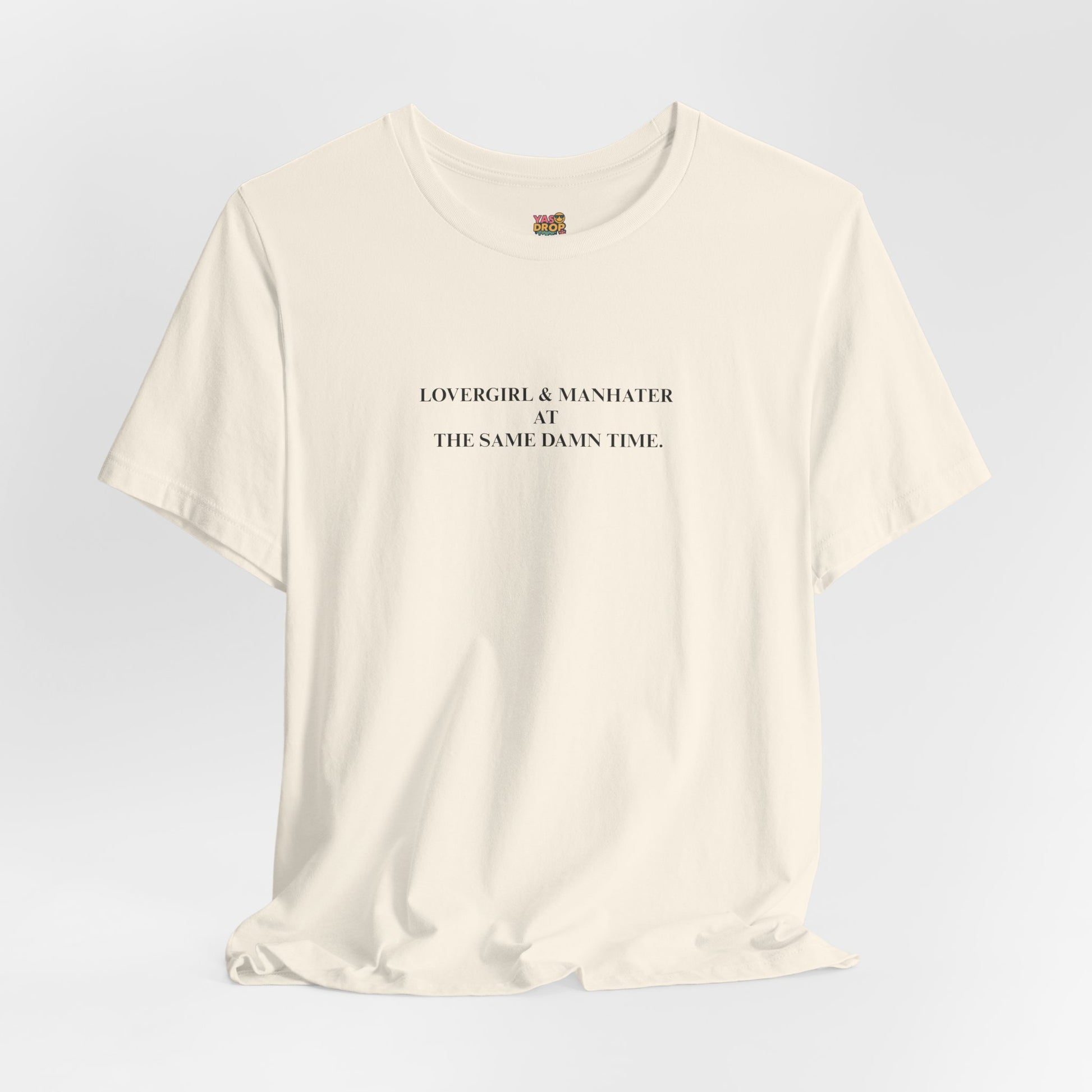 "Lovergirl & Manhater" Ironic Minimalist Graphic Tee